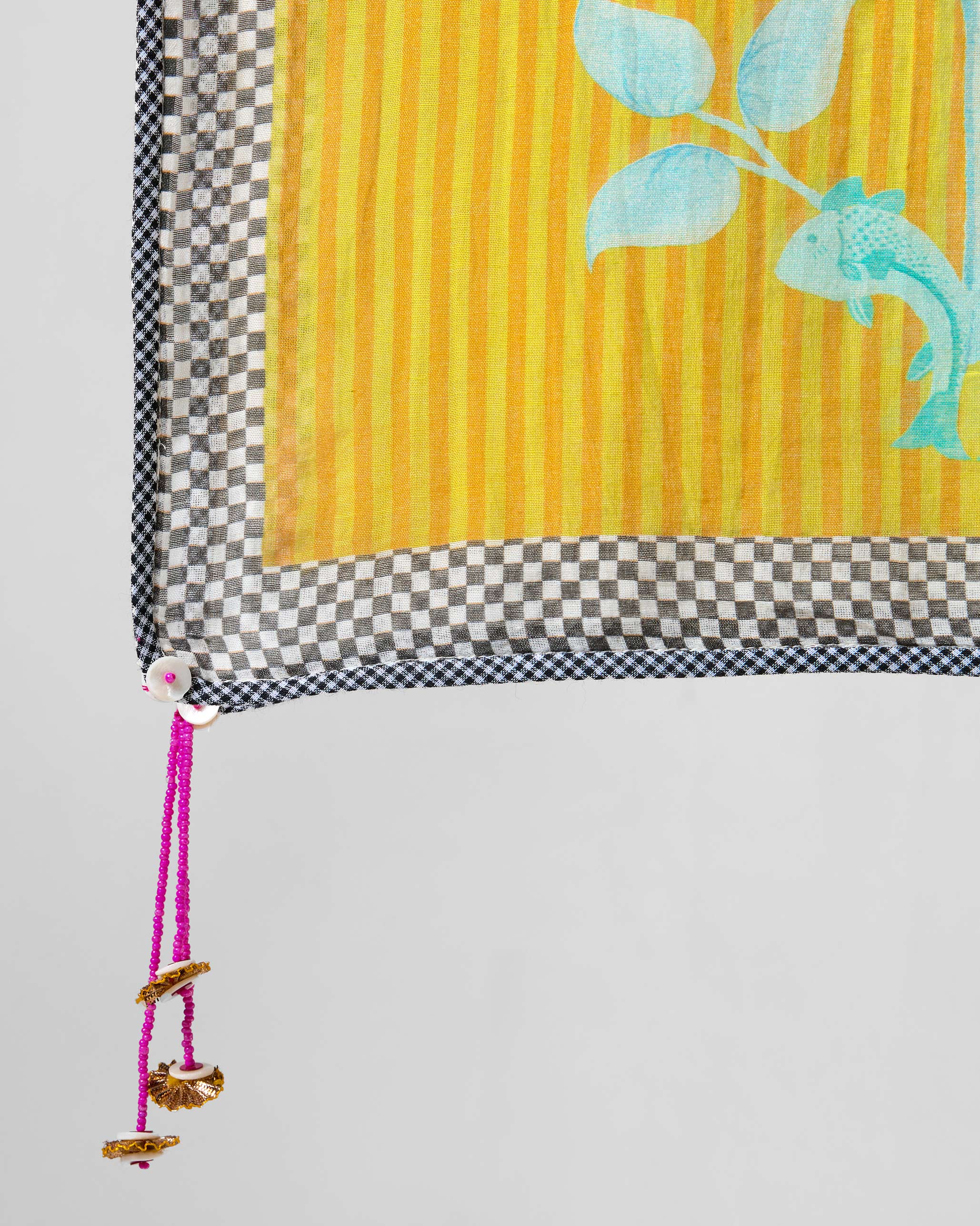 Ganga Buta Dupatta - Yellow & Multicolor Printed