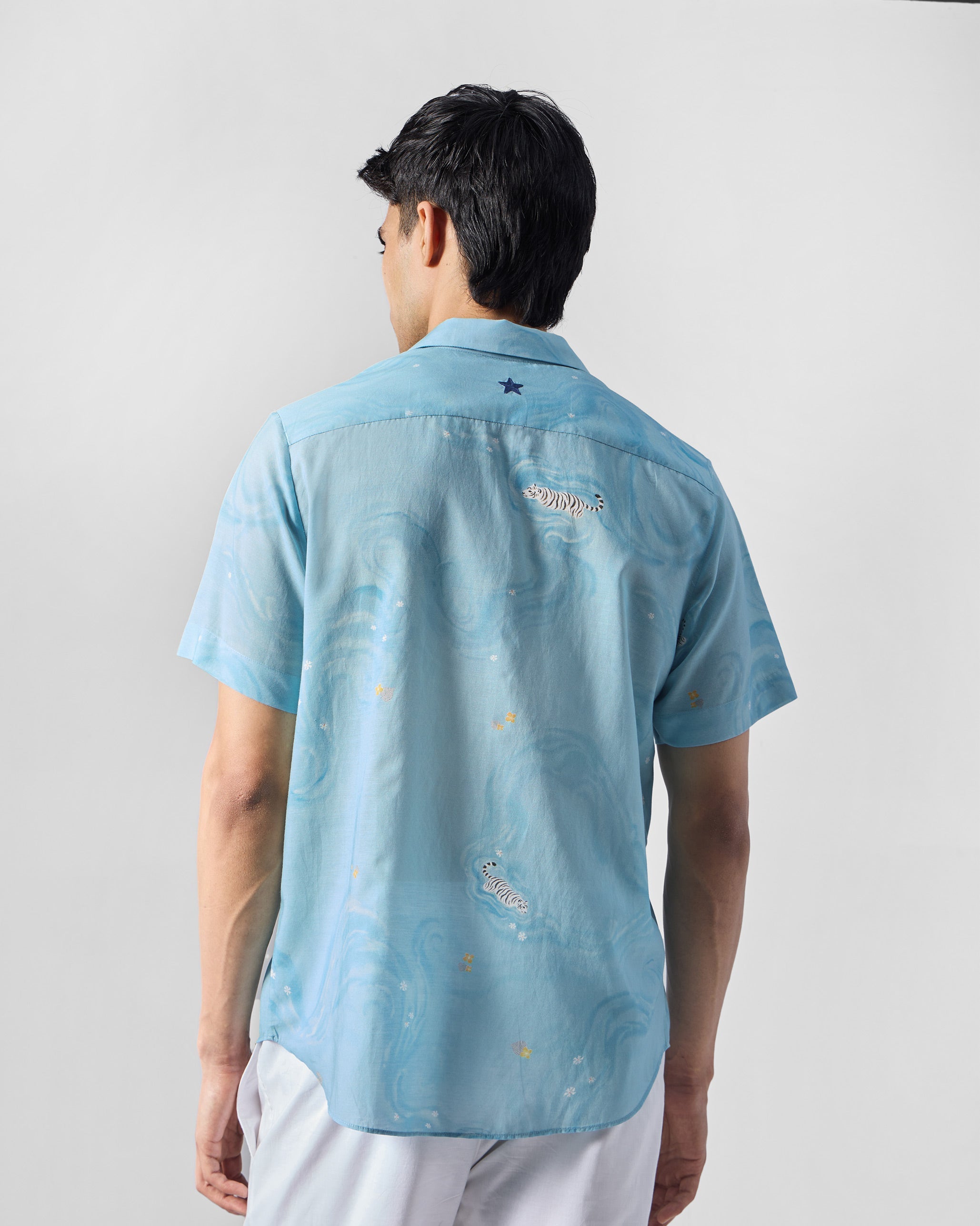 Riverine Shirt - Light Blue Printed