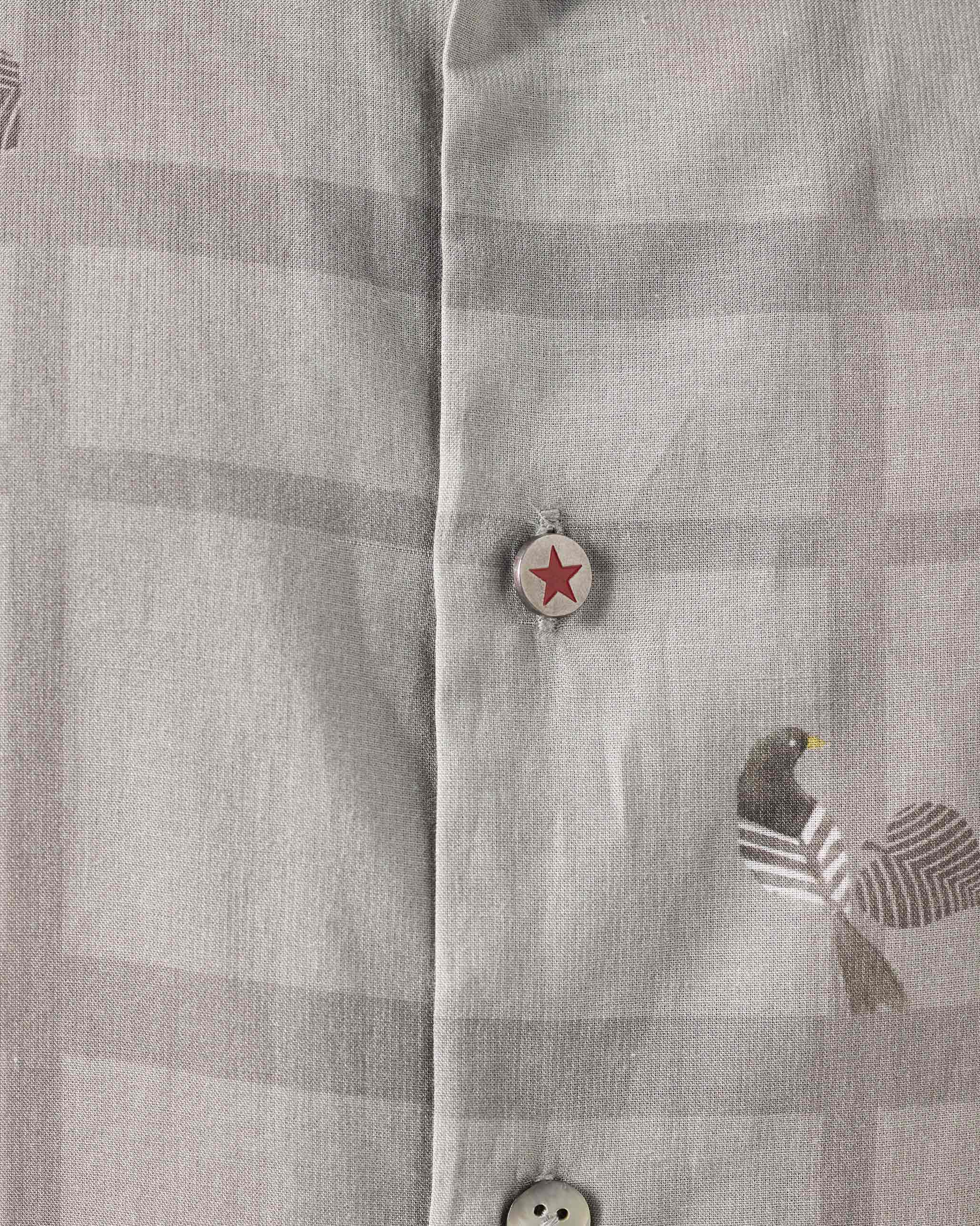 Mistari Shirt - Charcoal Printed