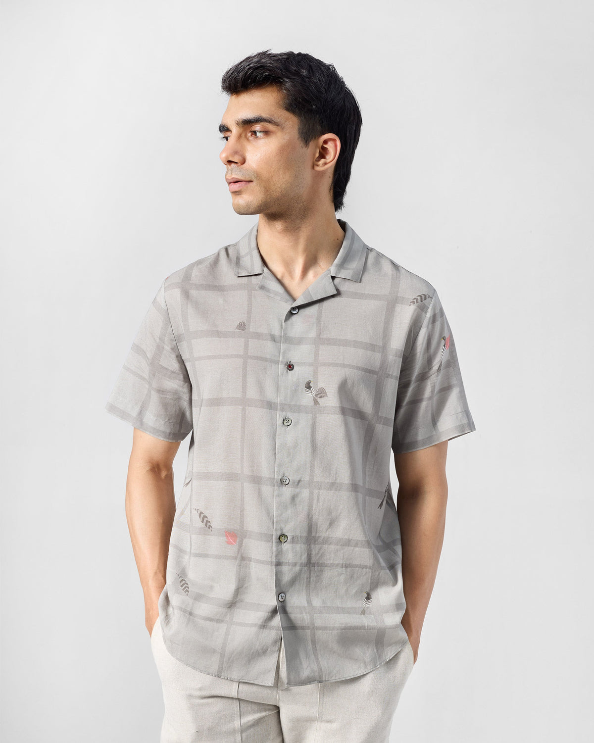 Mistari Shirt - Printed Sushi Voile Relaxed Fit