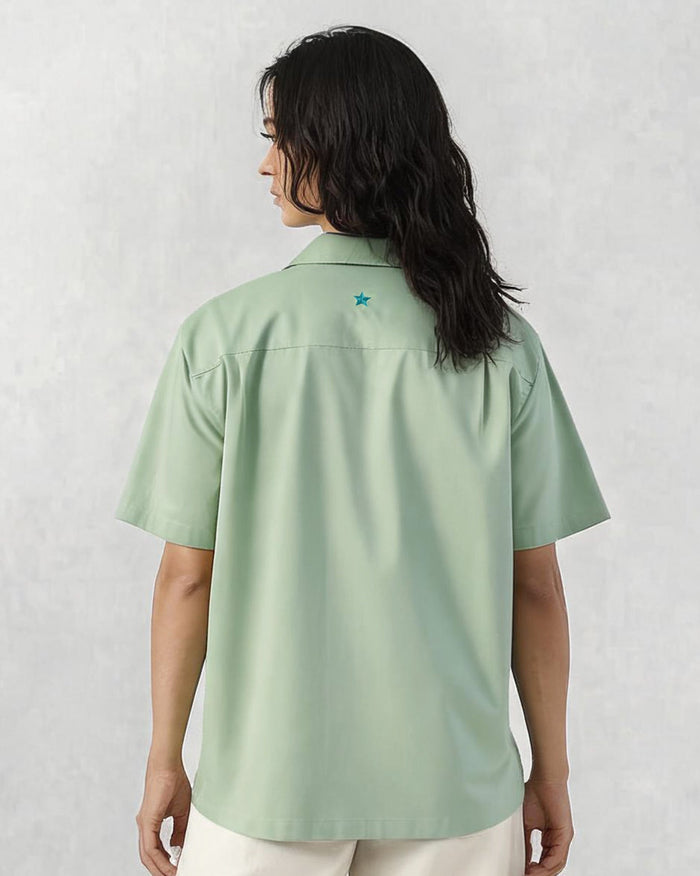 Jaisal Shirt - Sage Green Embroidered