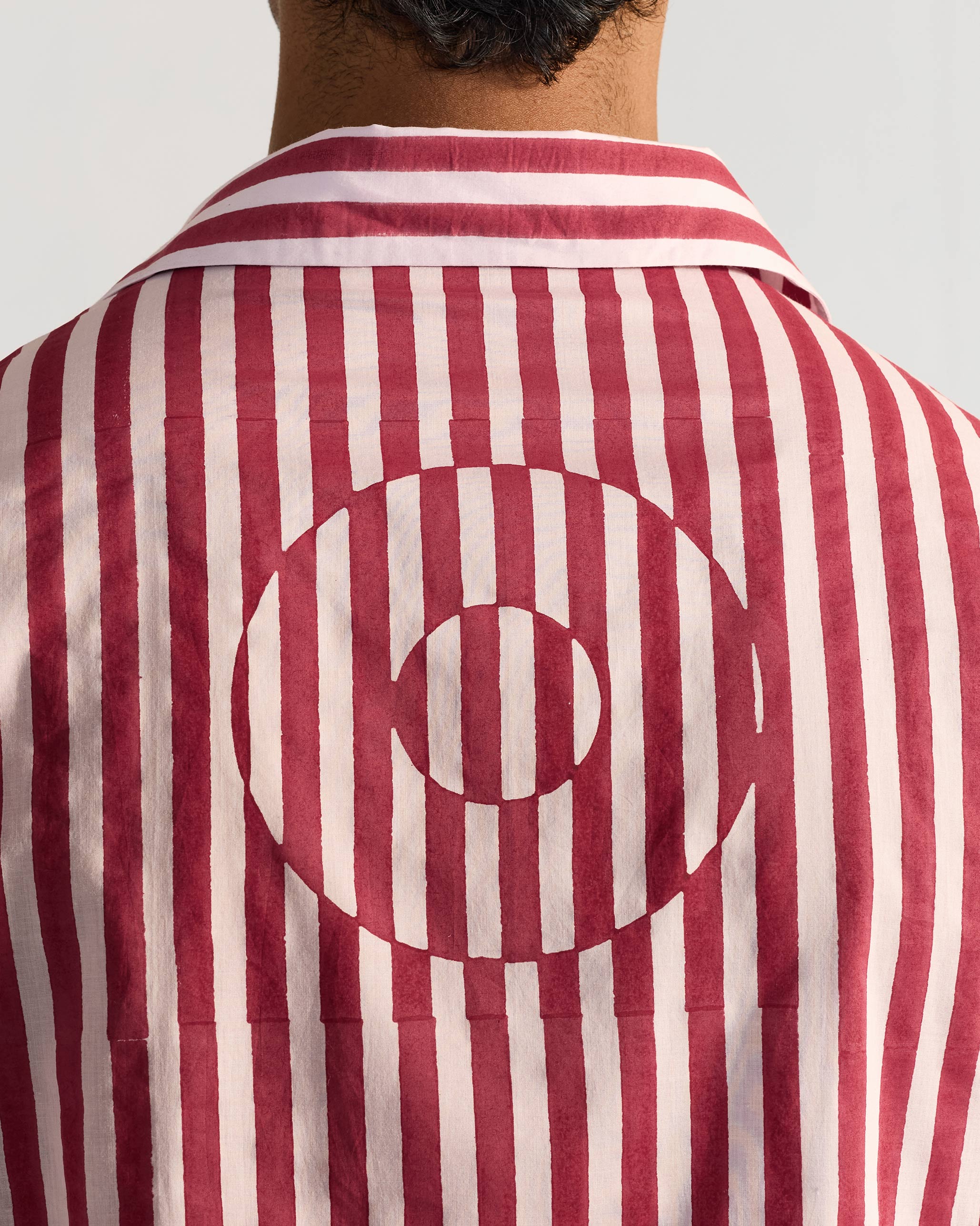 Civet Shirt - Red & White Stripes Print