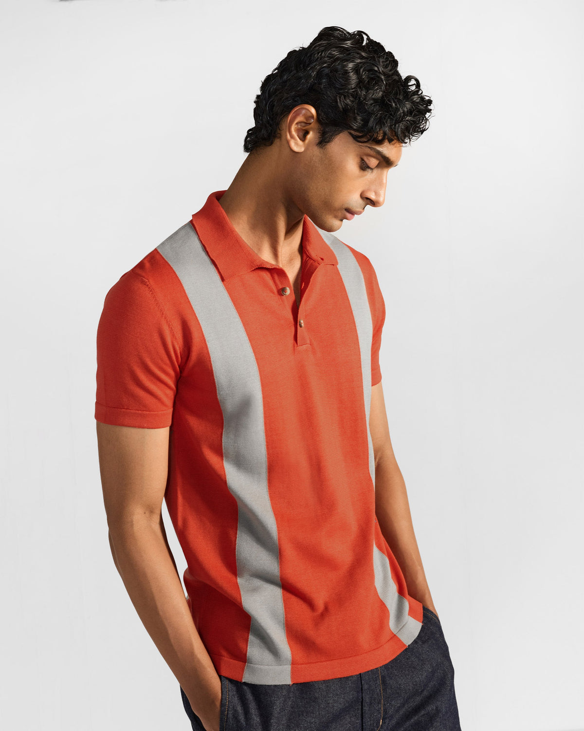 Bonnet Polo - Striped Embroidered Cotton Knit Regular Fit
