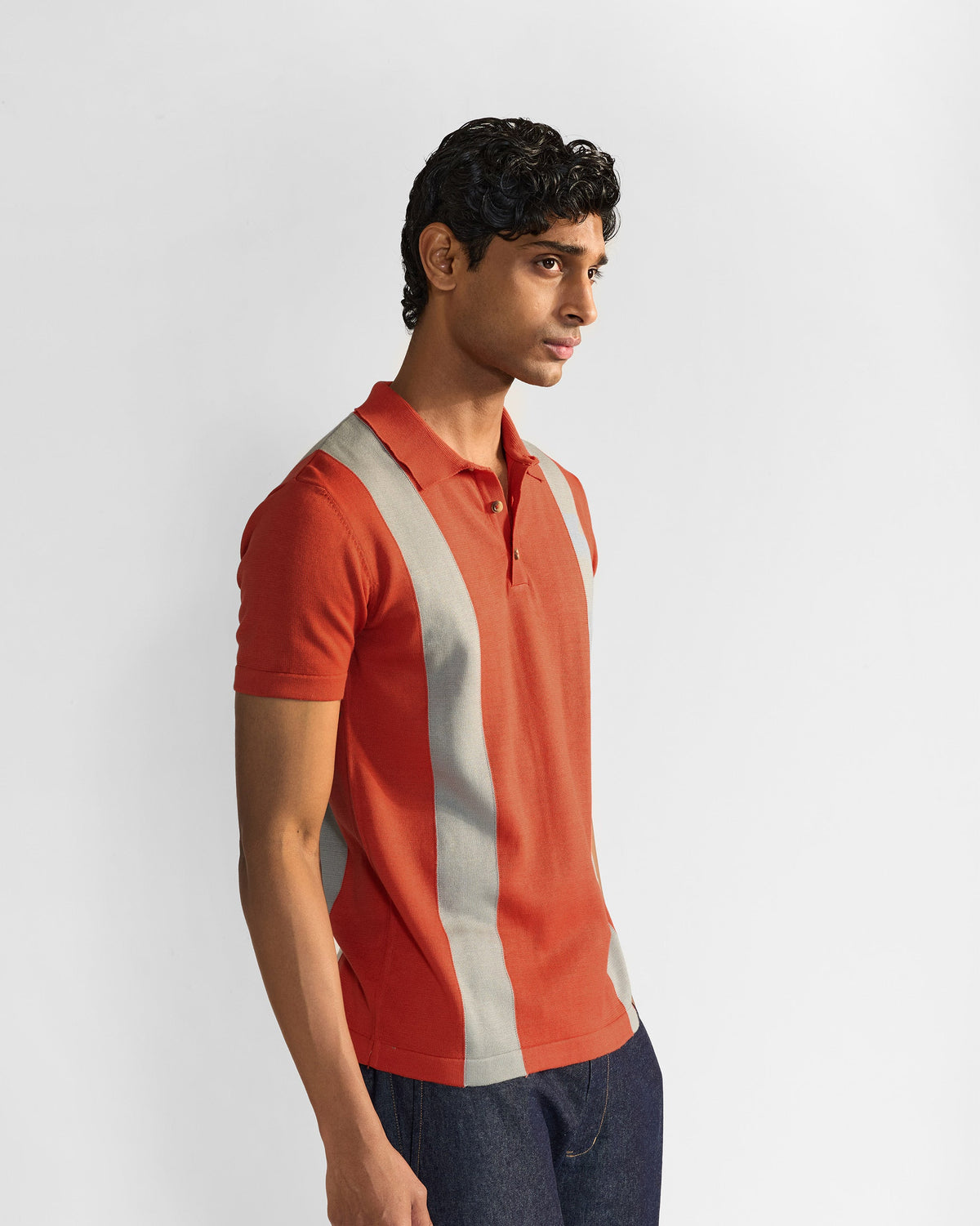 Bonnet Polo - Striped Embroidered Cotton Knit Regular Fit