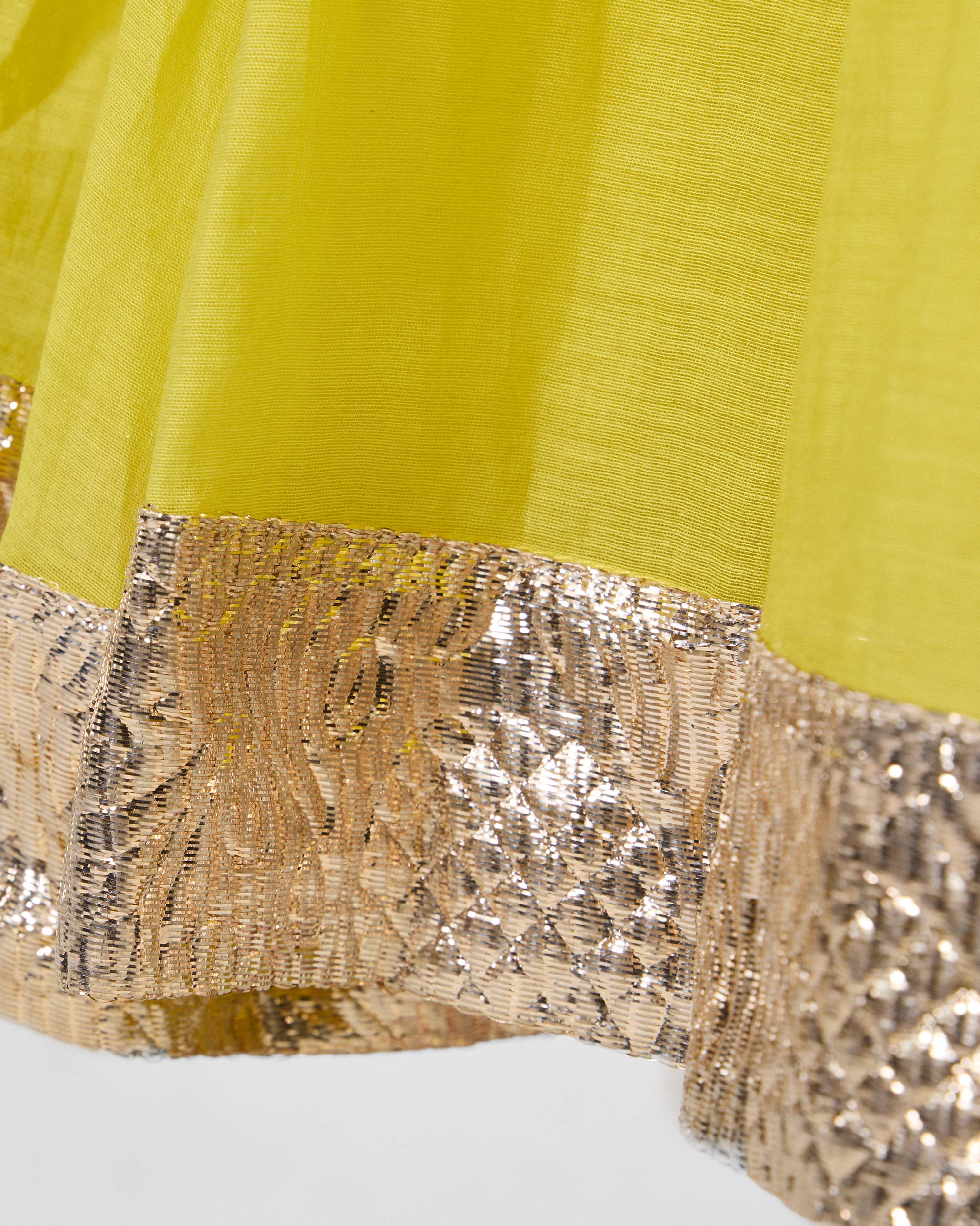 Cherai Kurta - Yellow Embroidered