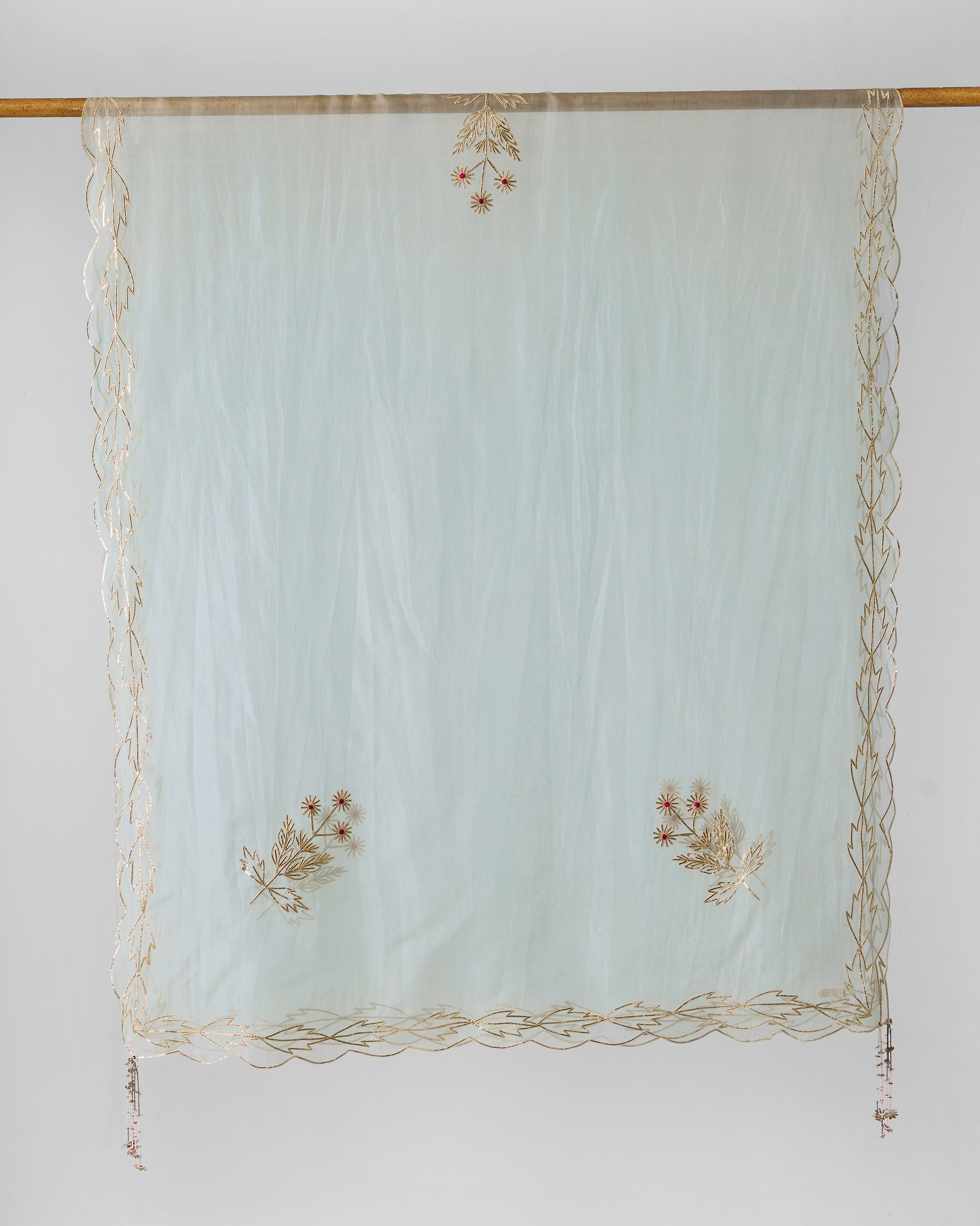 Kasara Dupatta - Powder Blue