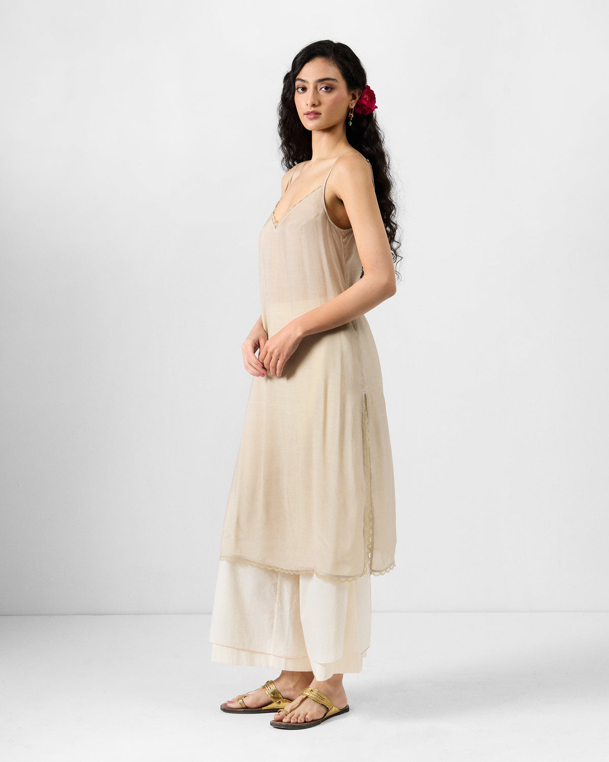 Kolad Kaftan - Teal & Gold