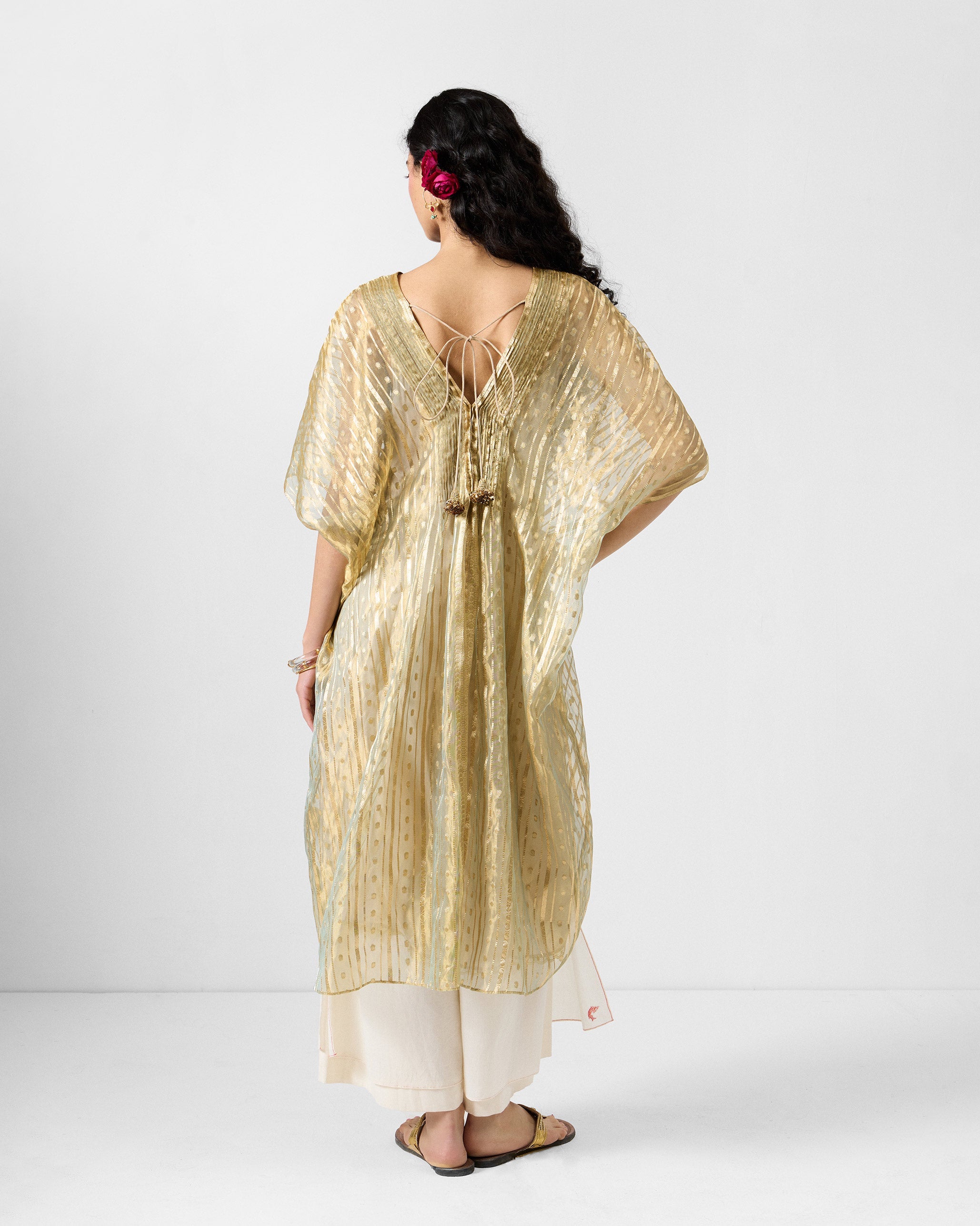 Kolad Kaftan - Teal & Gold