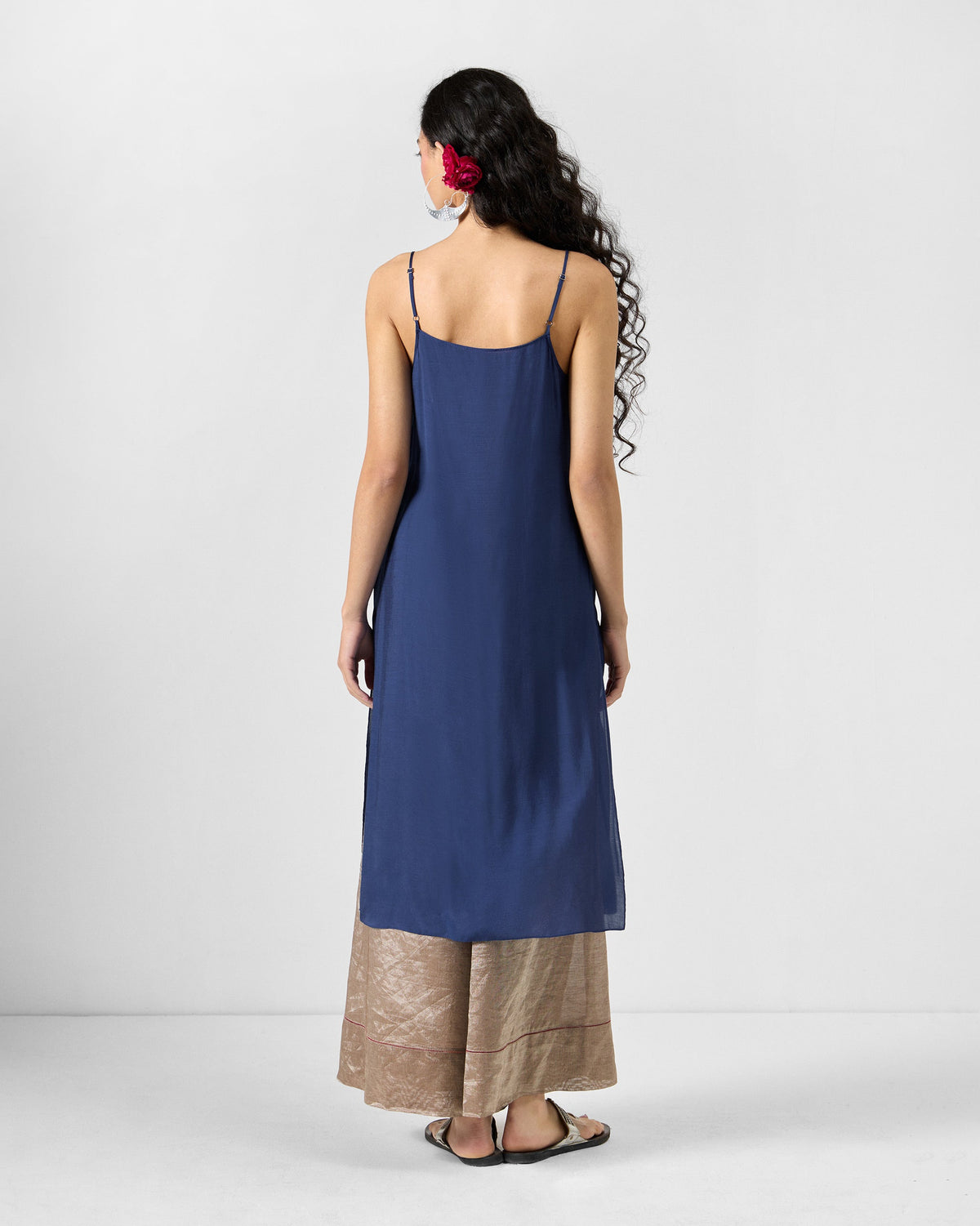 Koyna Kaftan - Indigo Embroidered