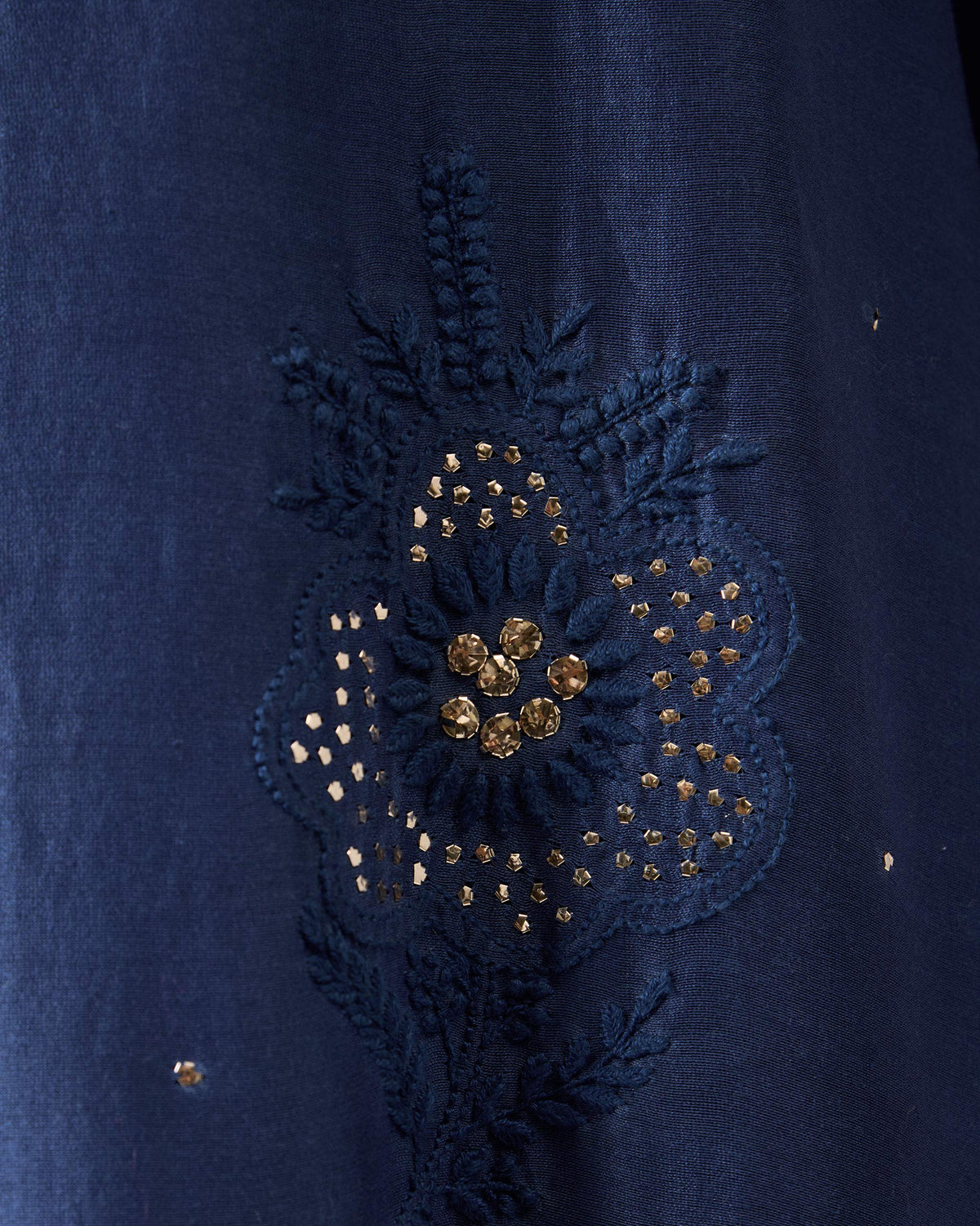 Koyna Kaftan - Indigo Embroidered