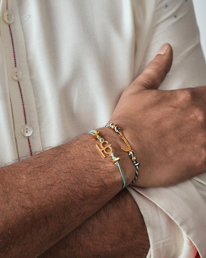 Alphabet K Rakhi - Aqua
