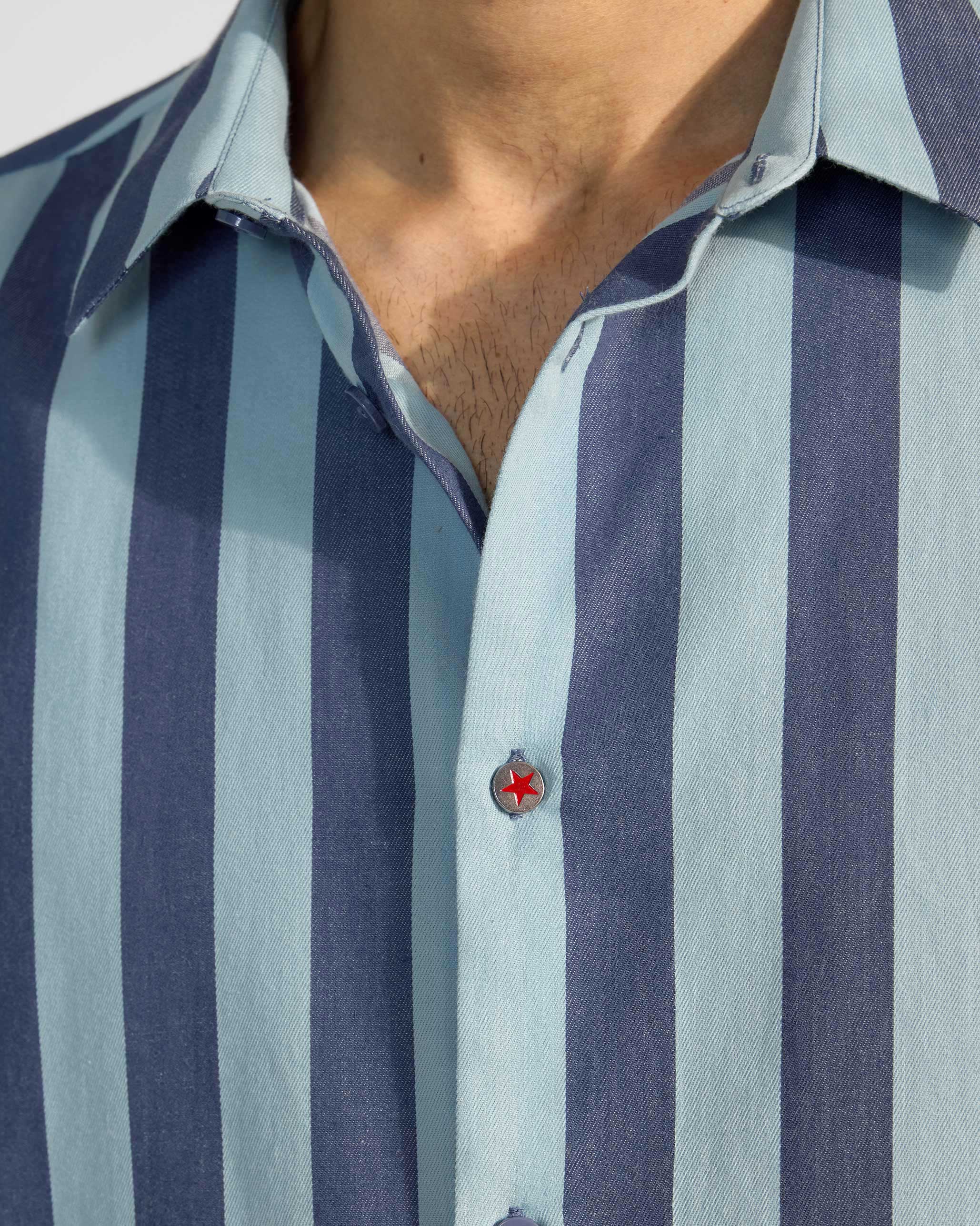 Nilambar Shirt - Blue Stripes