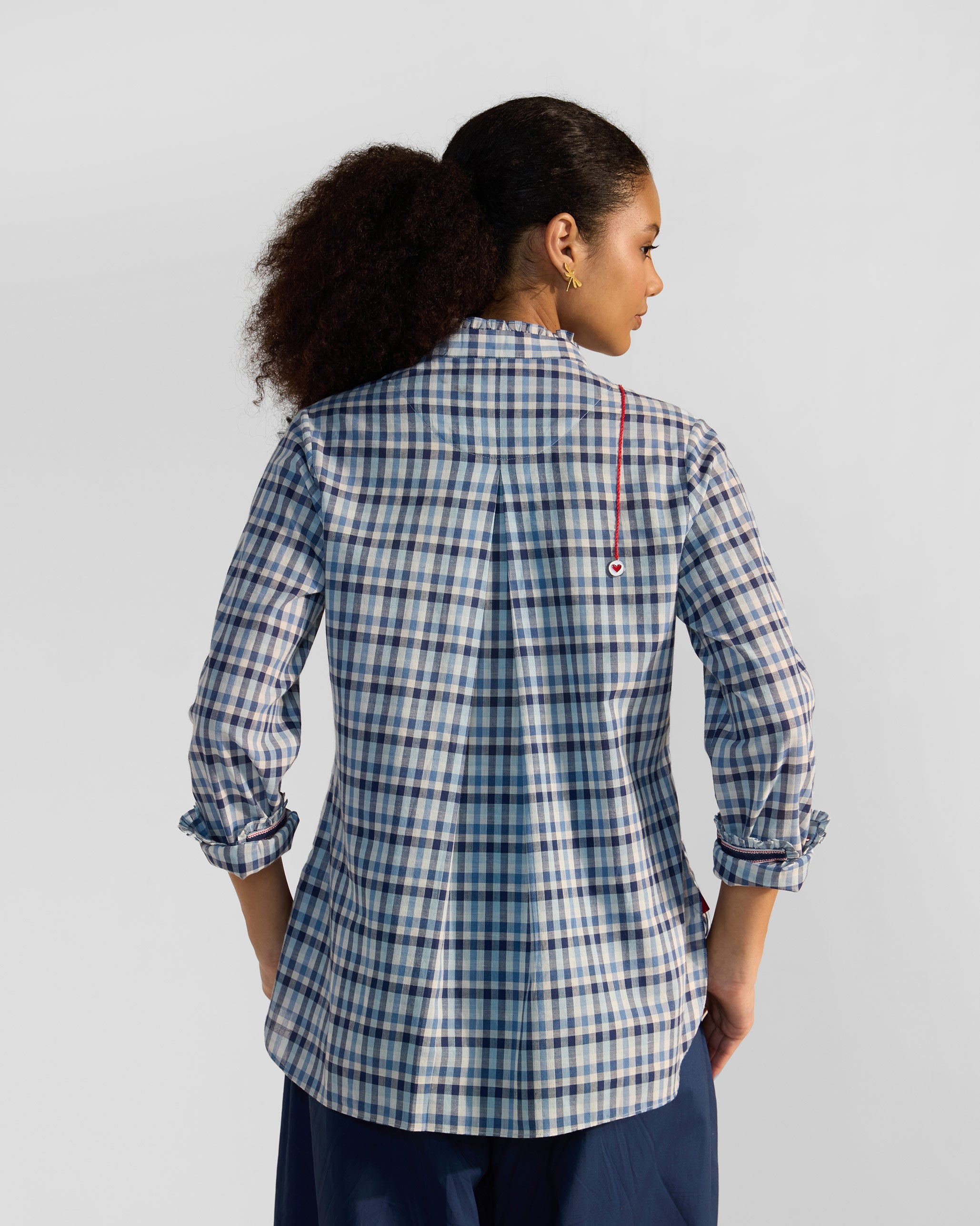 Hera Shirt - Blue & White Checks