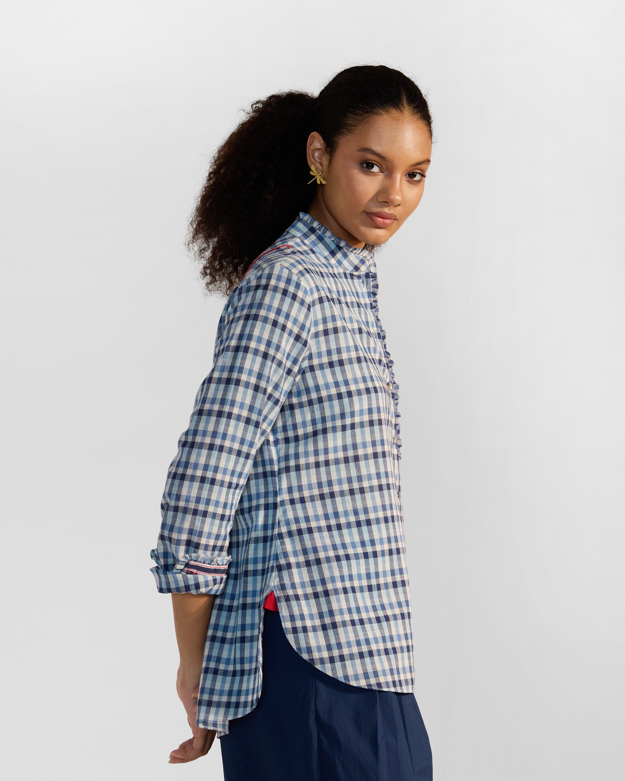 Hera Shirt - Blue & White Checks
