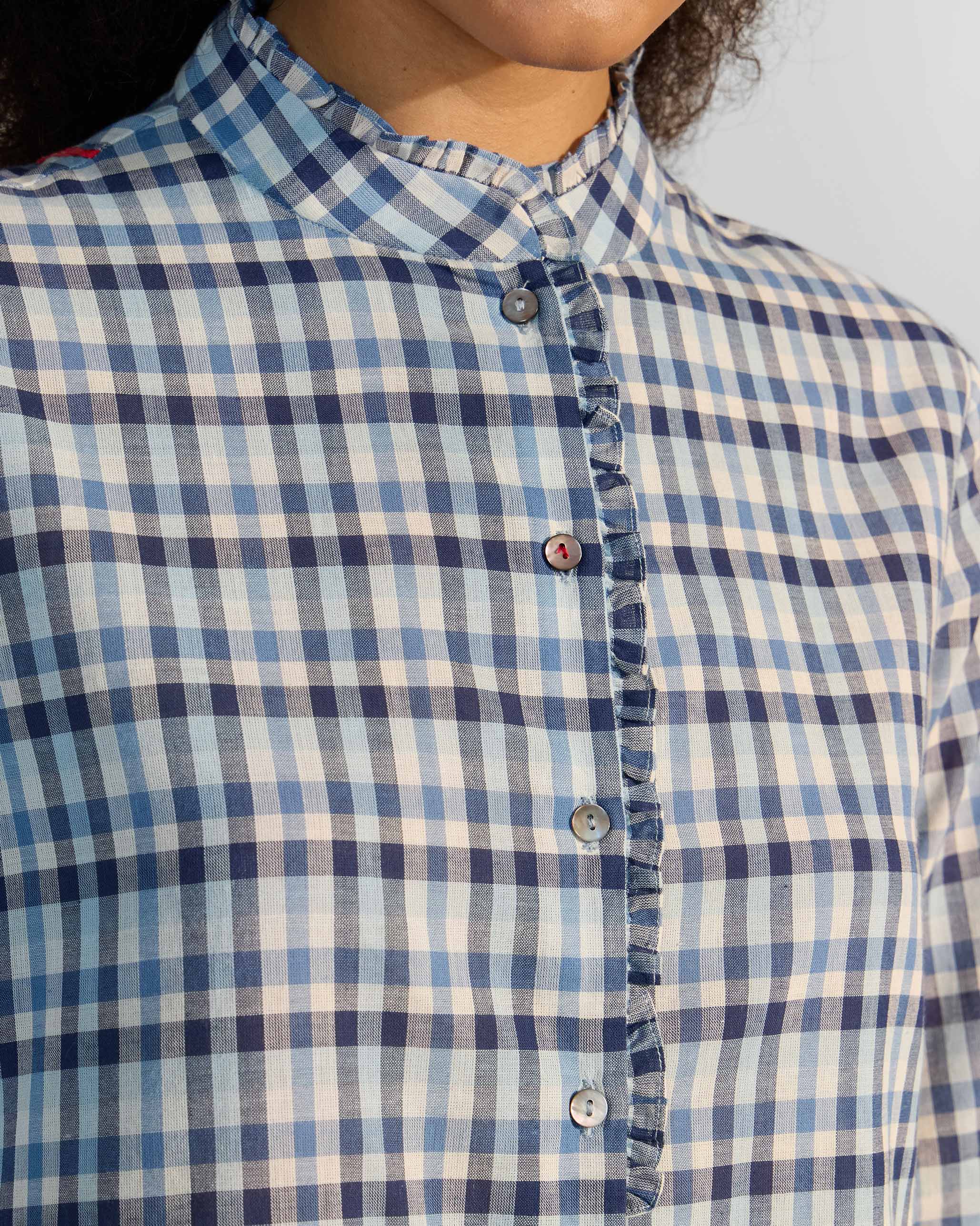 Hera Shirt - Blue & White Checks