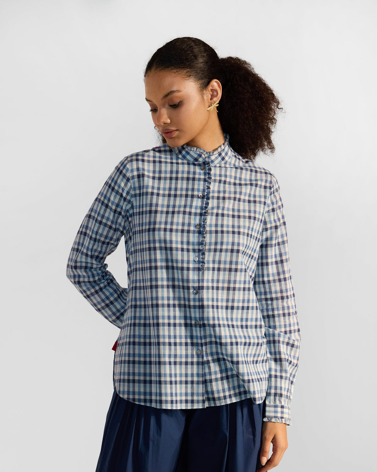 Hera Shirt - Blue & White Checks