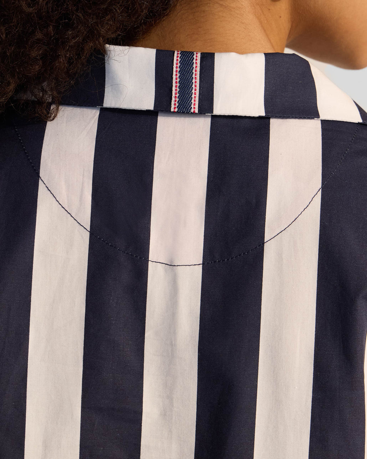 Vinya Kurta - Navy Blue & White Stripes