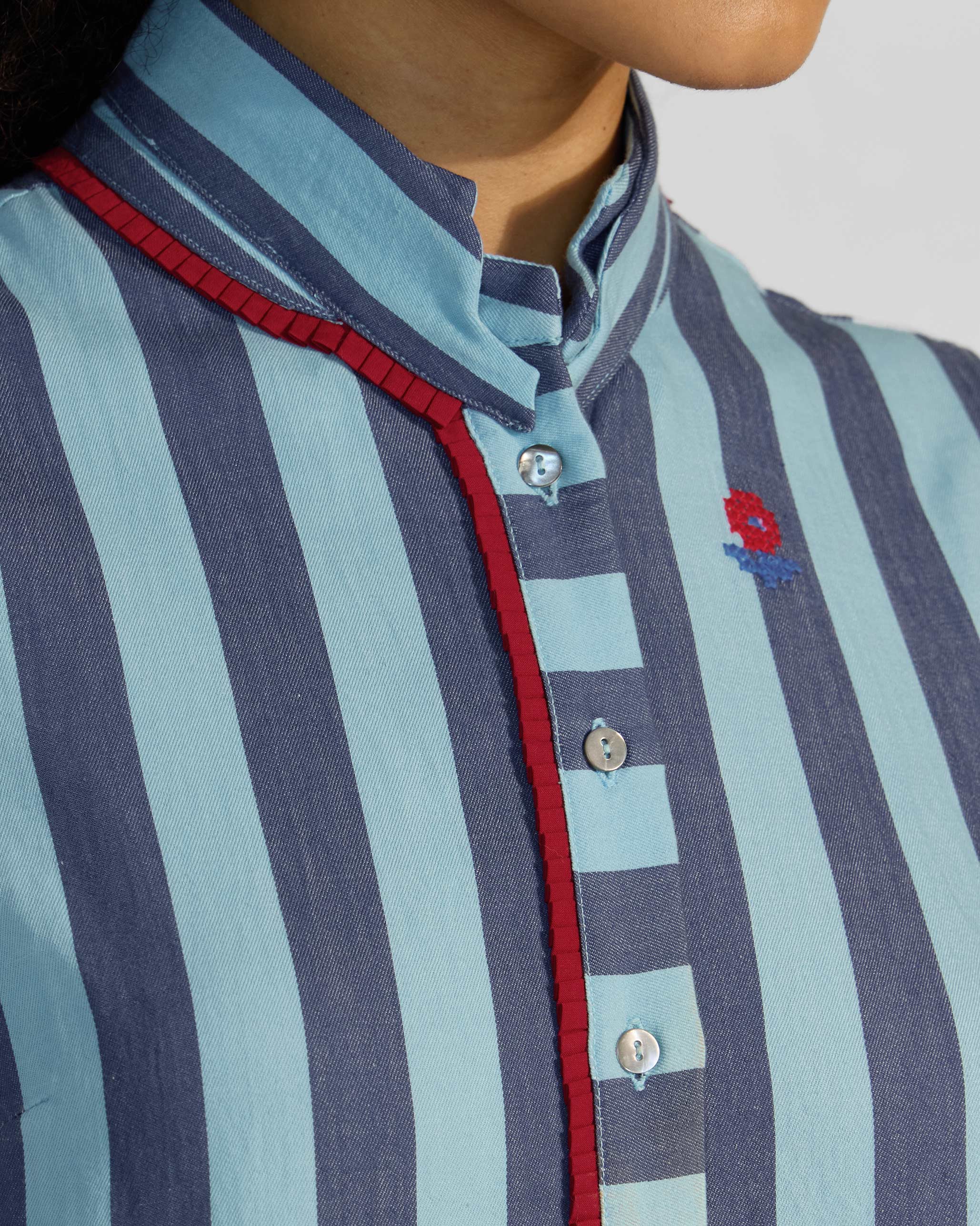 Bargi Jumpsuit - Blue Stripes