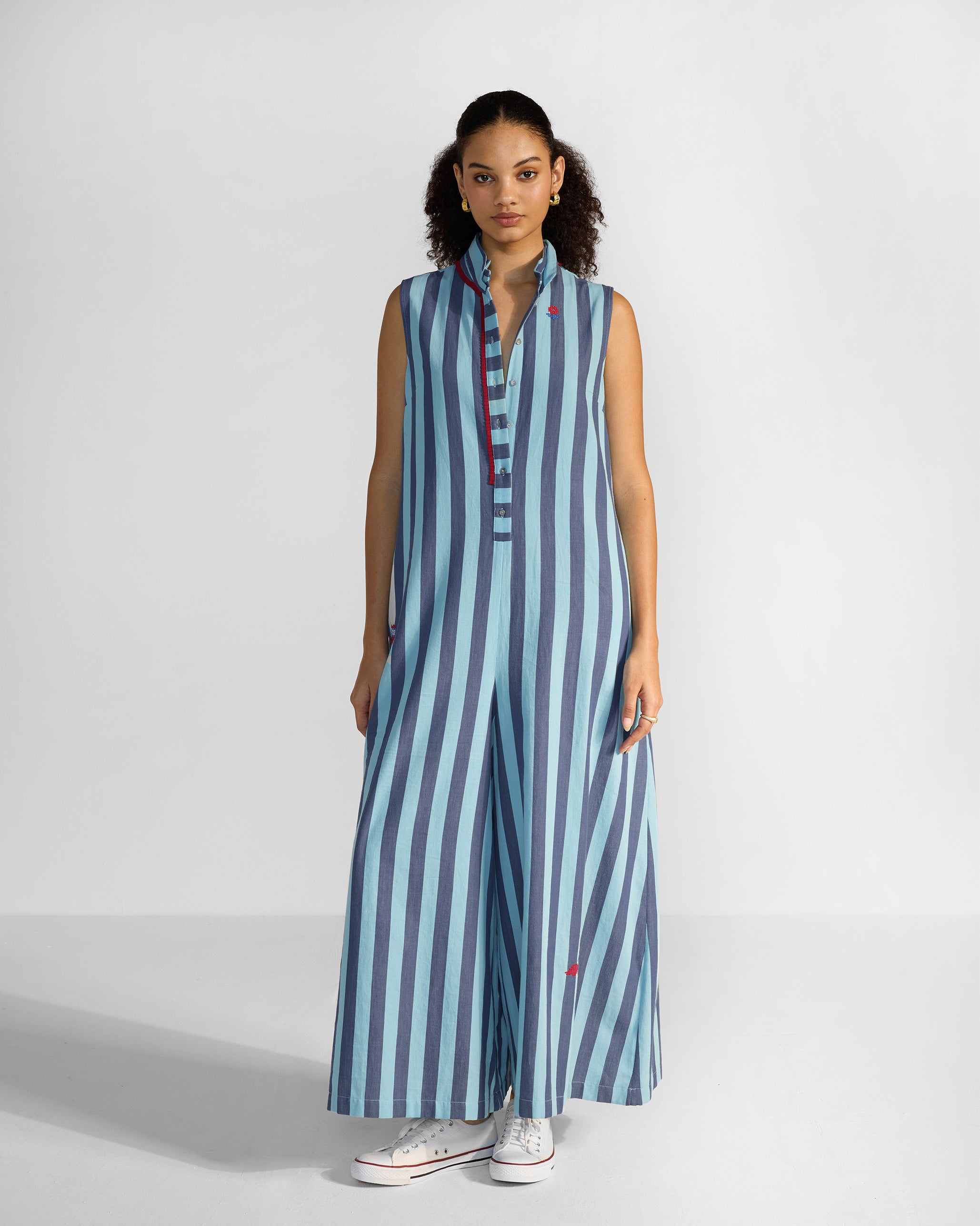 Bargi Jumpsuit - Blue Stripes