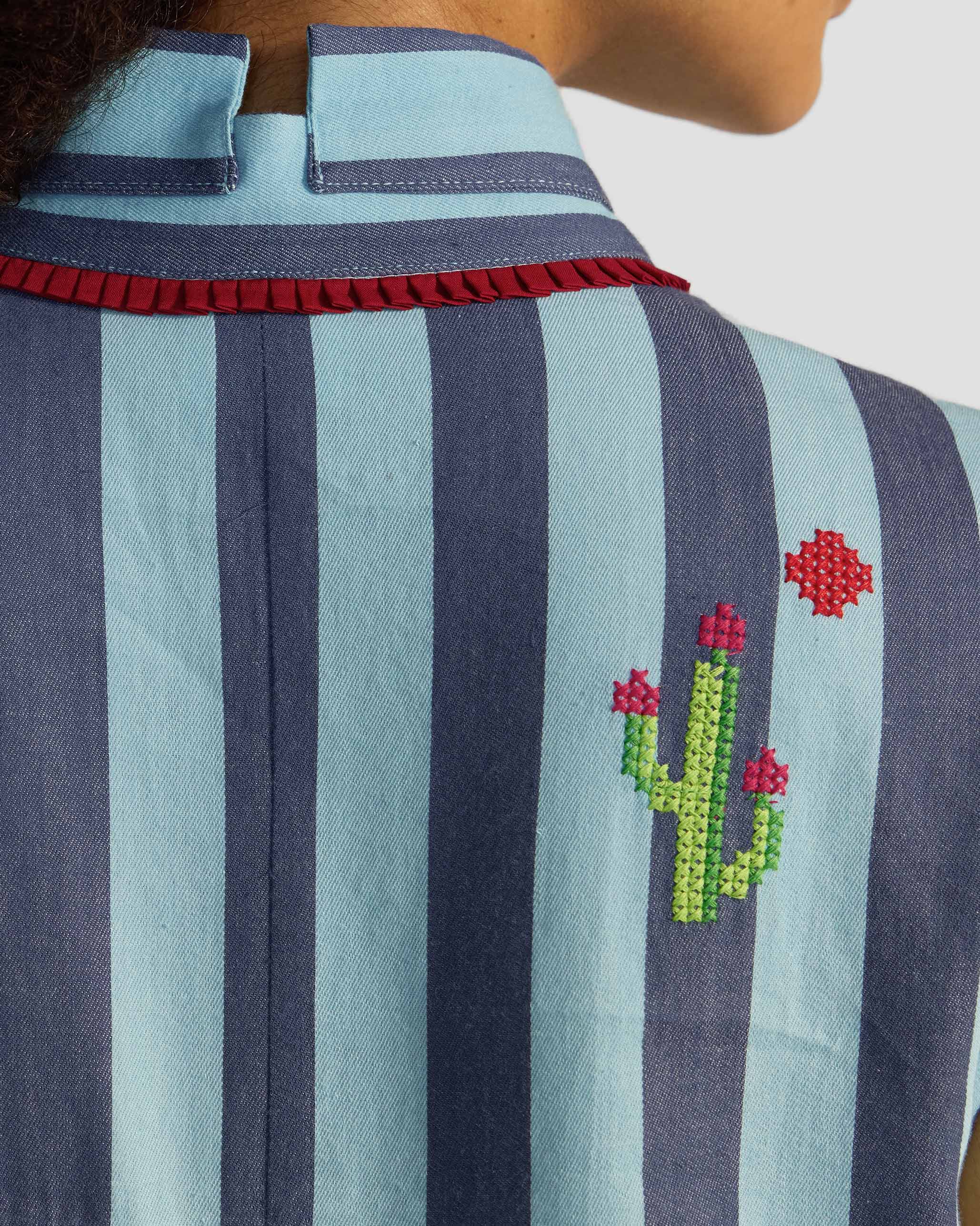 Bargi Jumpsuit - Blue Stripes