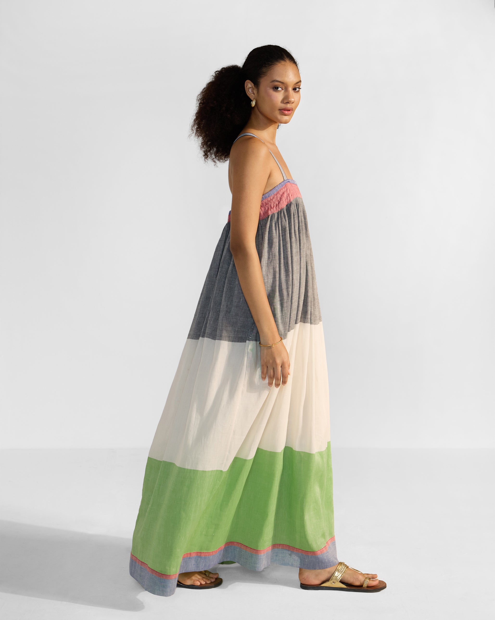 Bina Dress - Multicolour Stripes