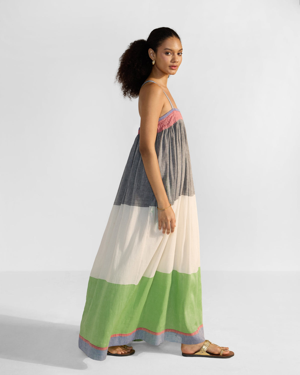 Bina Dress - Multicolour Stripes