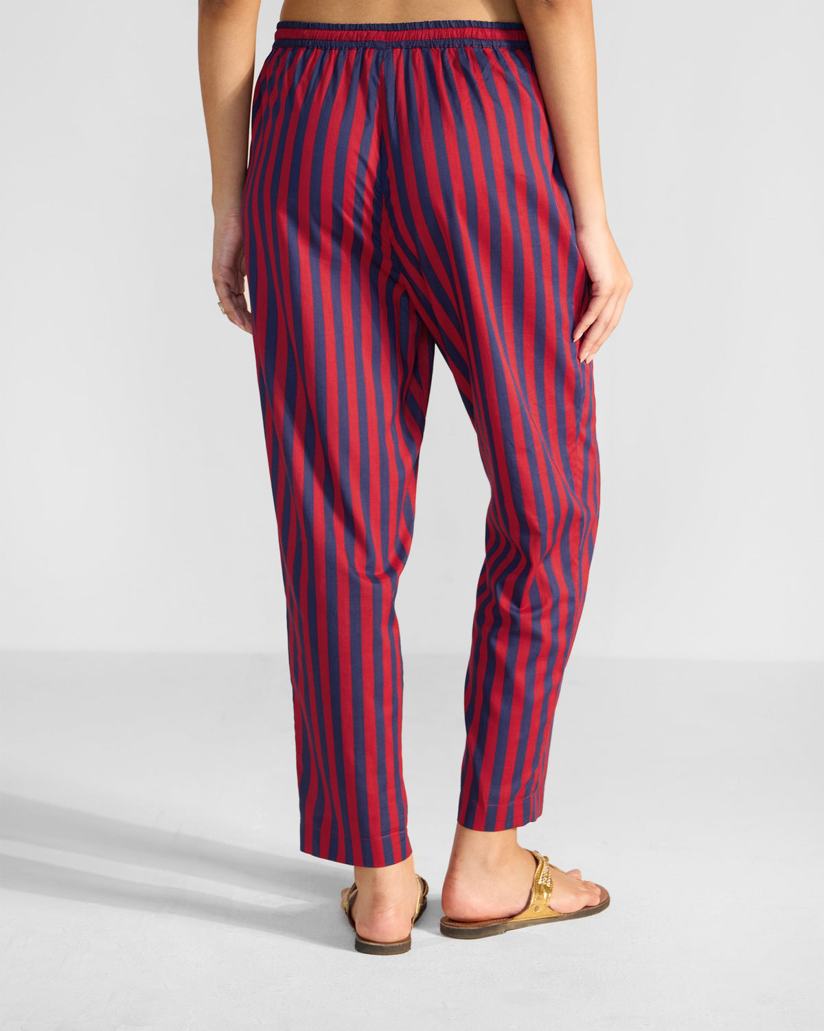 Kasra Pants - Red & Navy Stripes