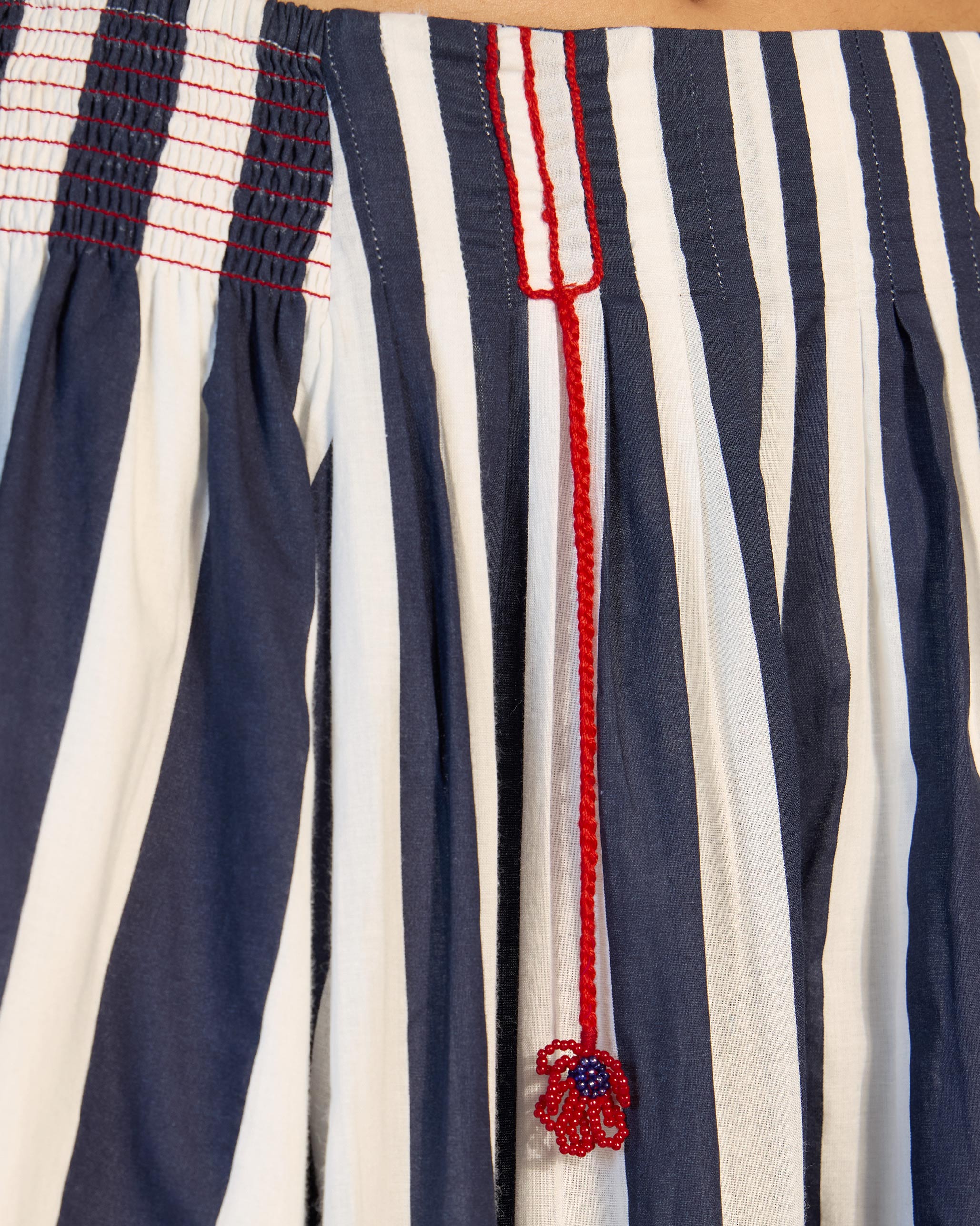 Reyat Skirt- Blue & White Stripes