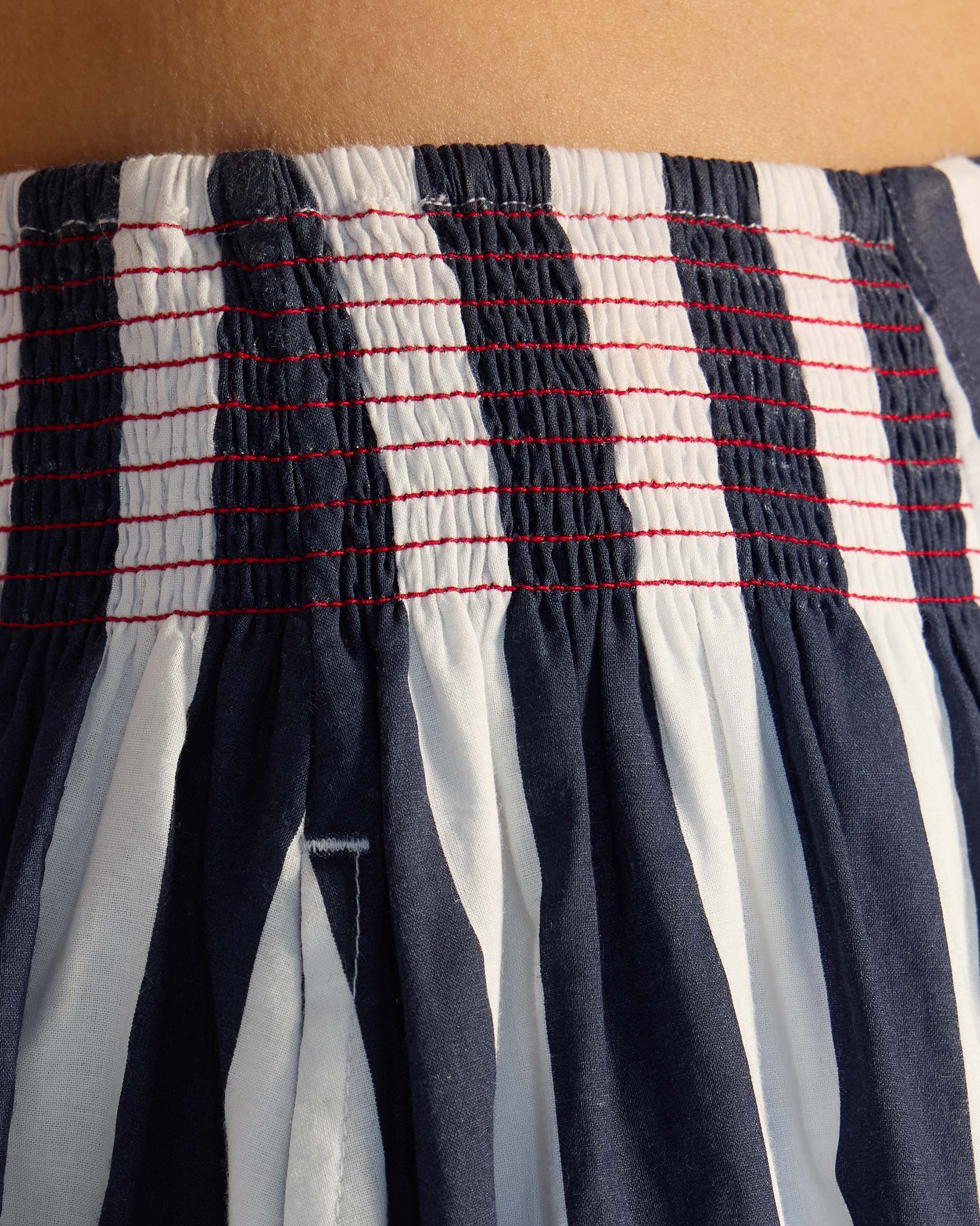 Reyat Skirt- Blue & White Stripes