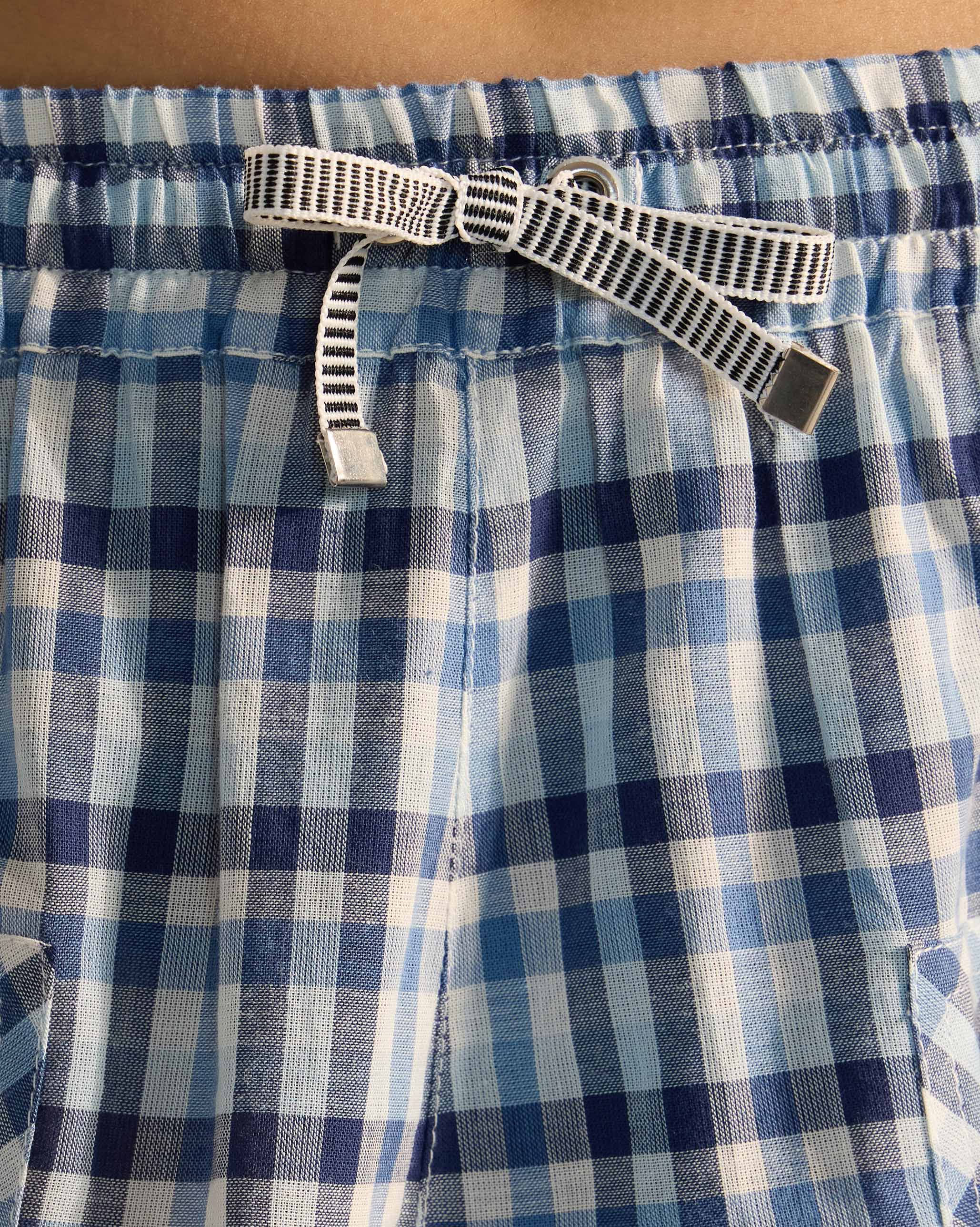 Yoka Trousers - Blue & White Checks