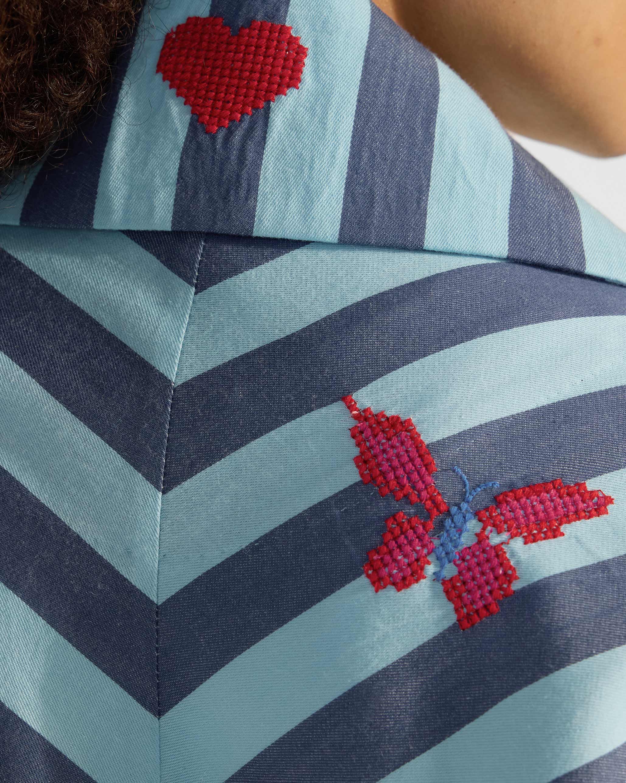 Ambrai Jacket - Blue Stripes