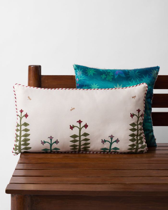 Blooming Mogra Cushion Cover