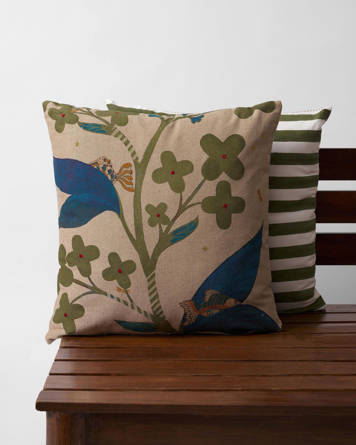 Fern Bloom Cushion Cover