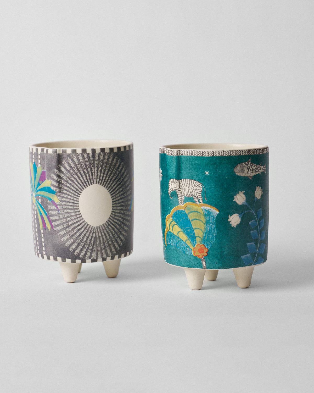 Palm Bloom Planter - Set of 2