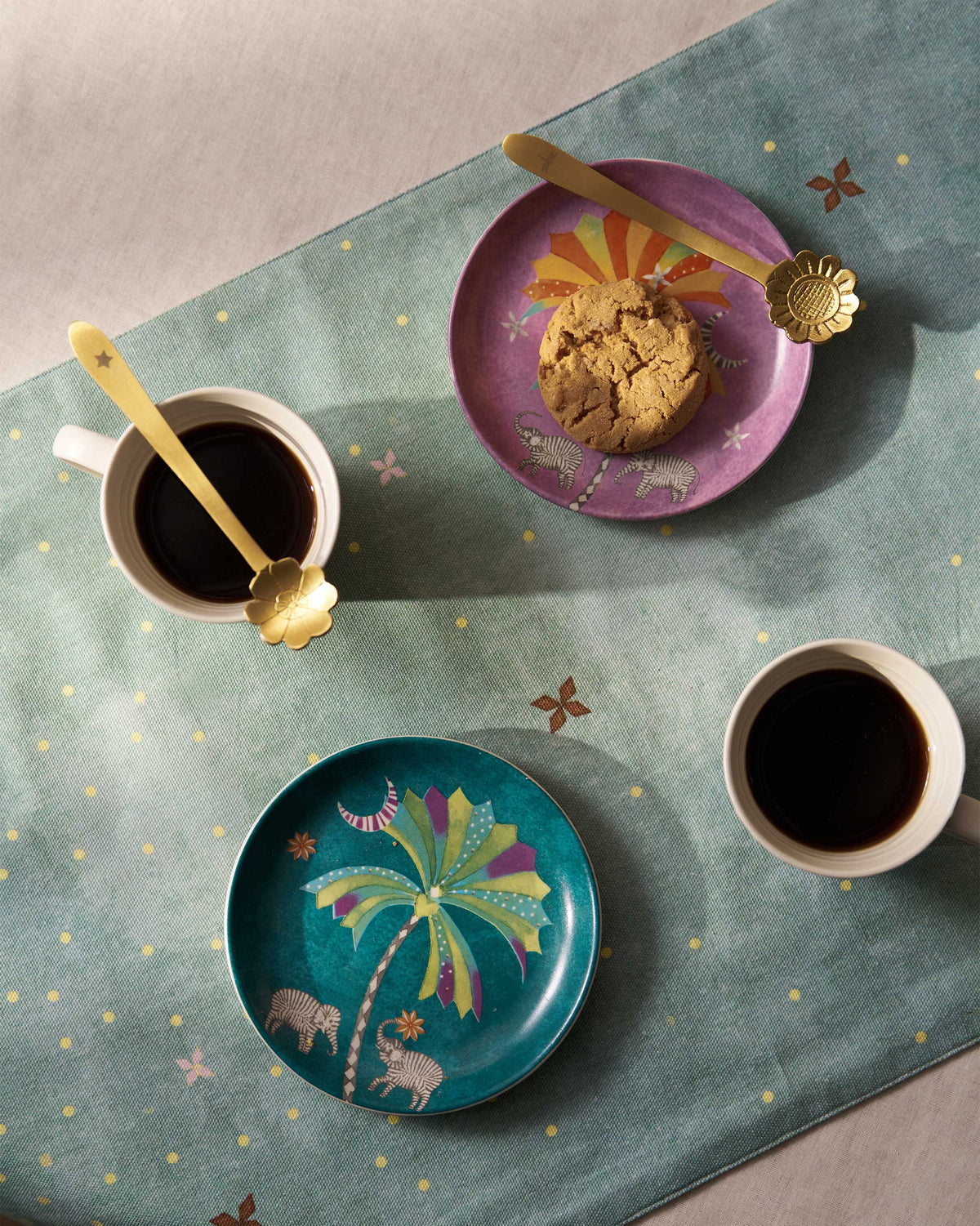 Palm Bloom Tea Plate - Set of 4