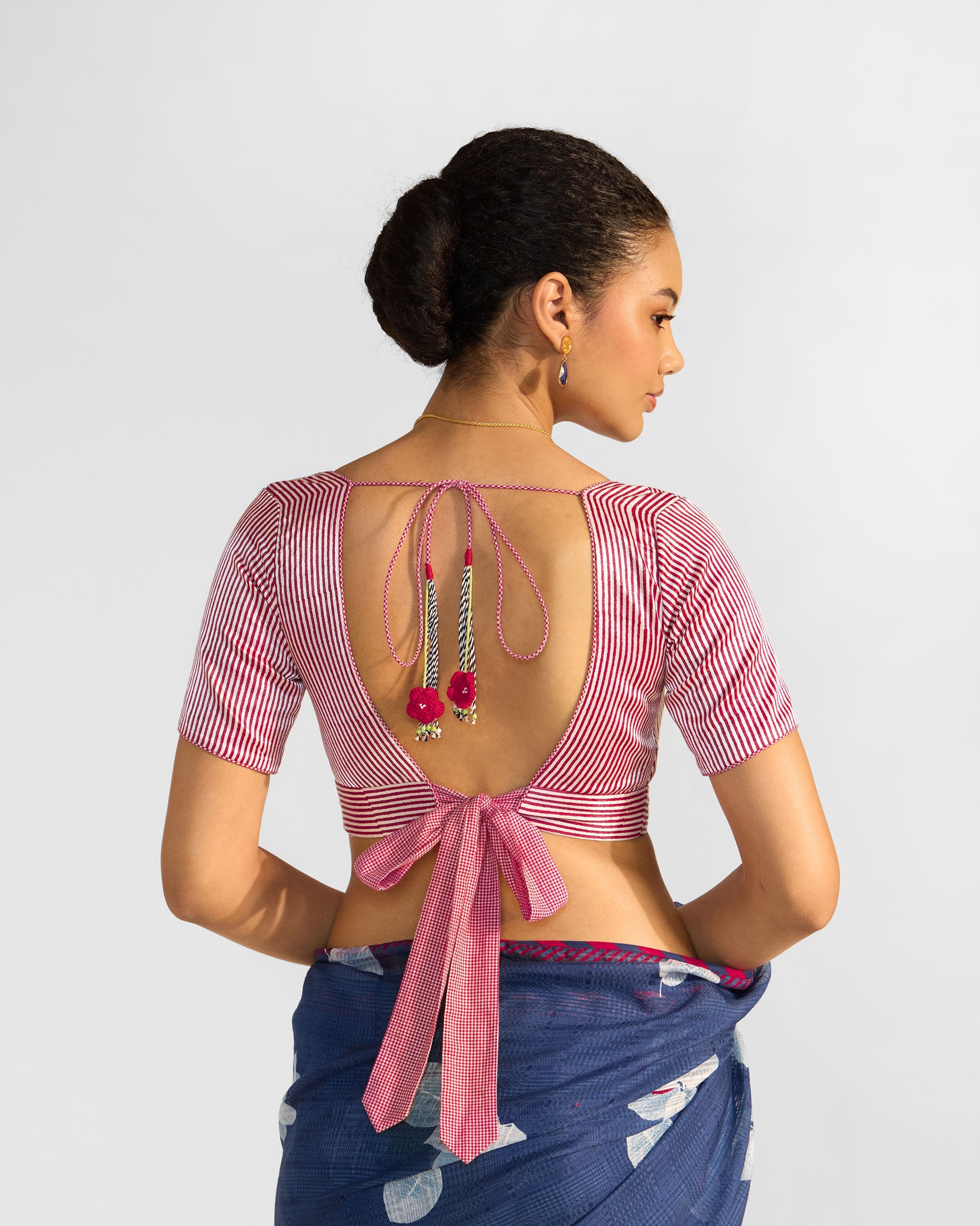 Zahra Blouse - Red & White Stripes