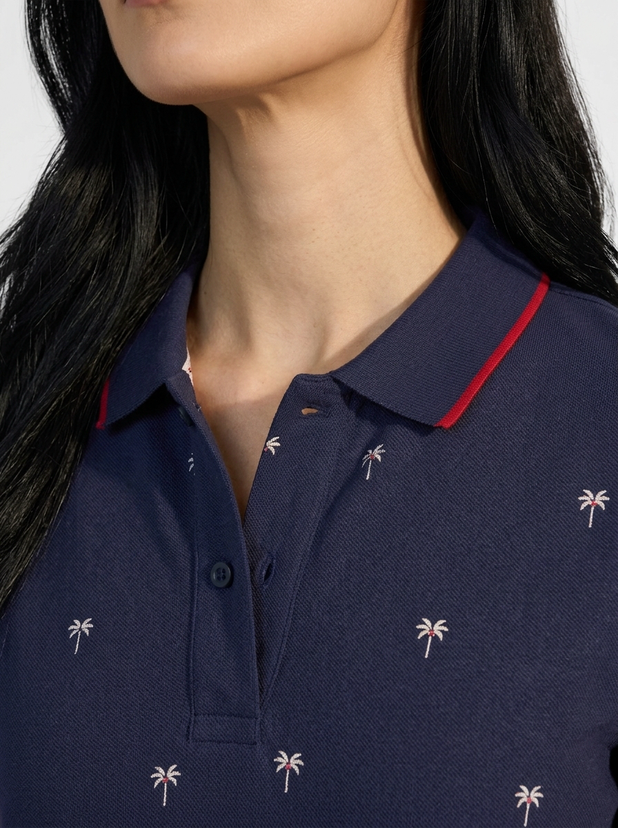 Palma Polo T-Shirt - Ink Blue