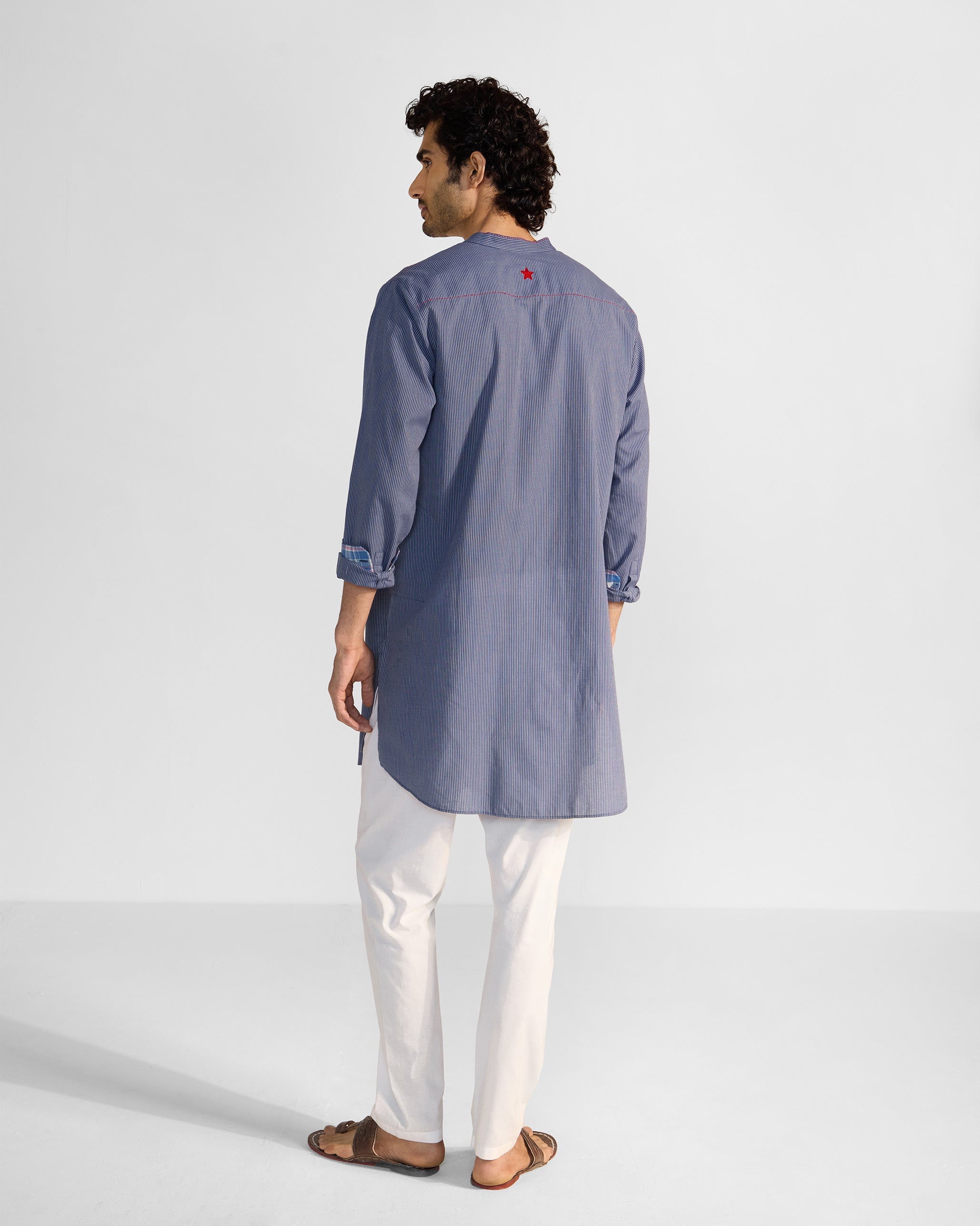 Nysa Kurta - Navy & White Stripes