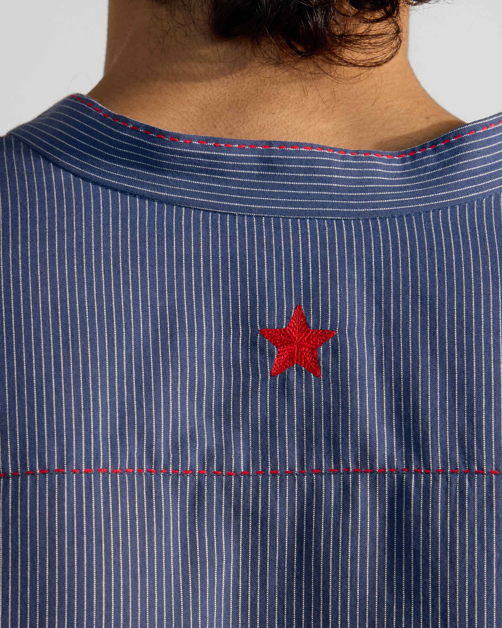 Nysa Kurta - Navy & White Stripes