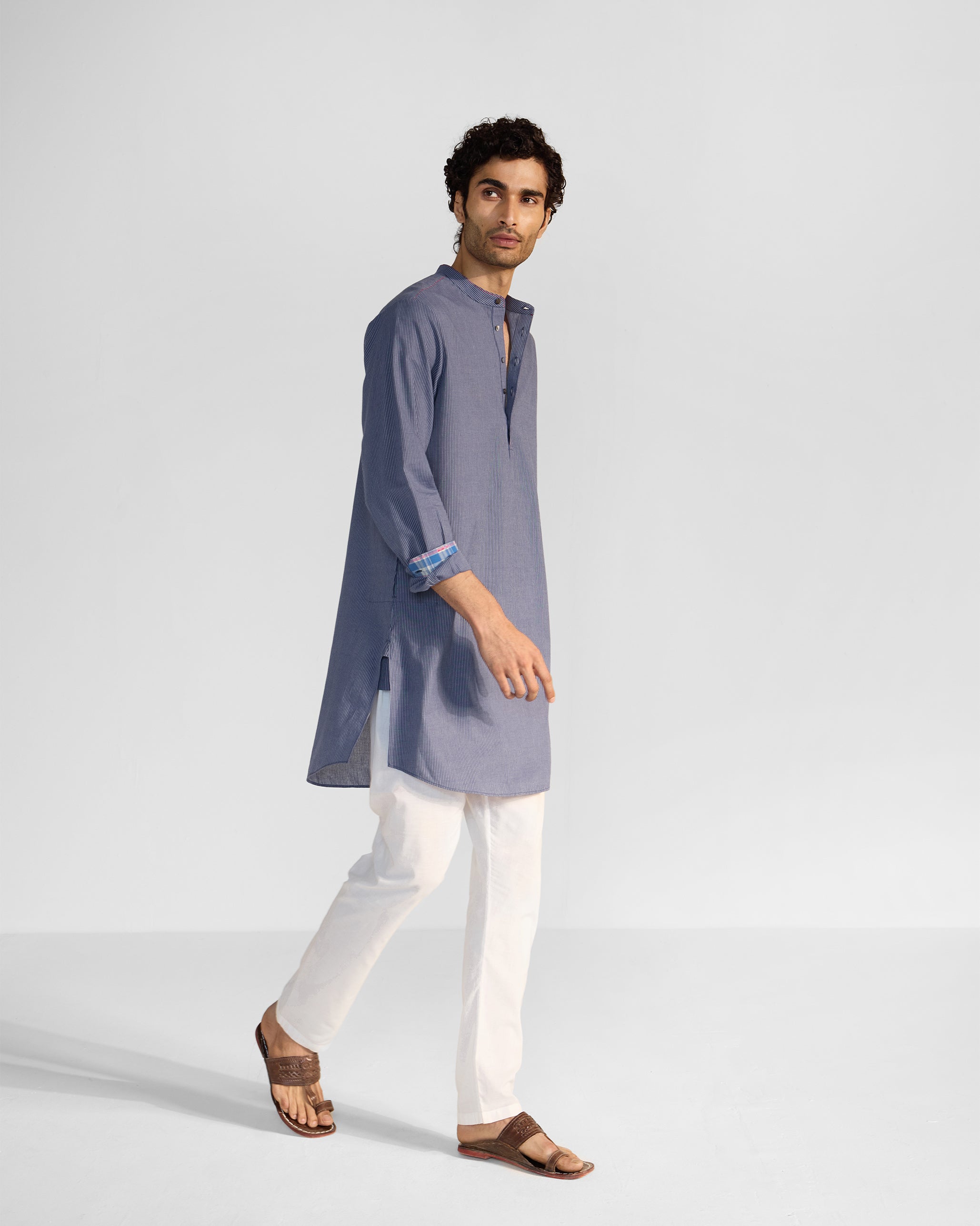 Nysa Kurta - Navy & White Stripes