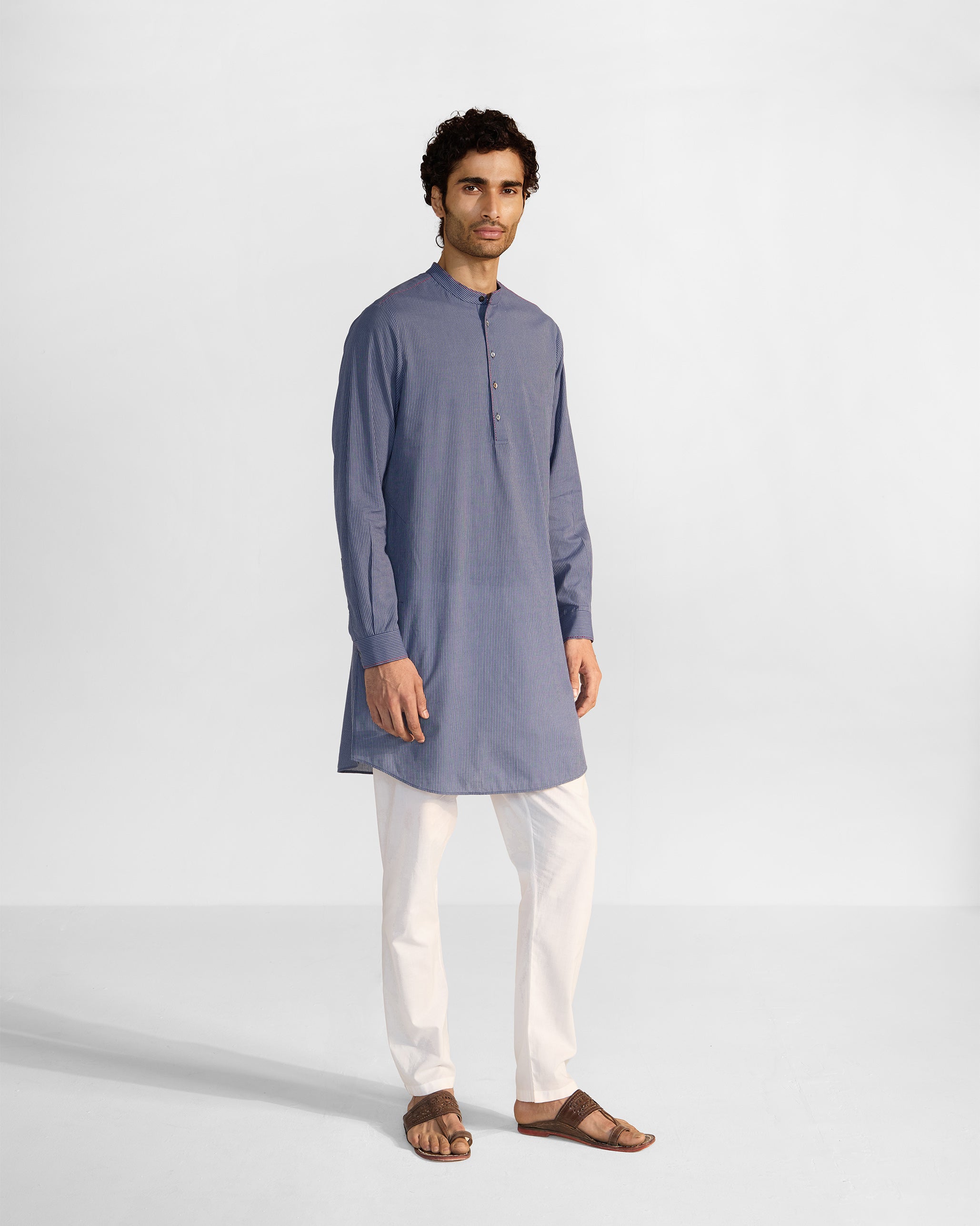Nysa Kurta - Navy & White Stripes