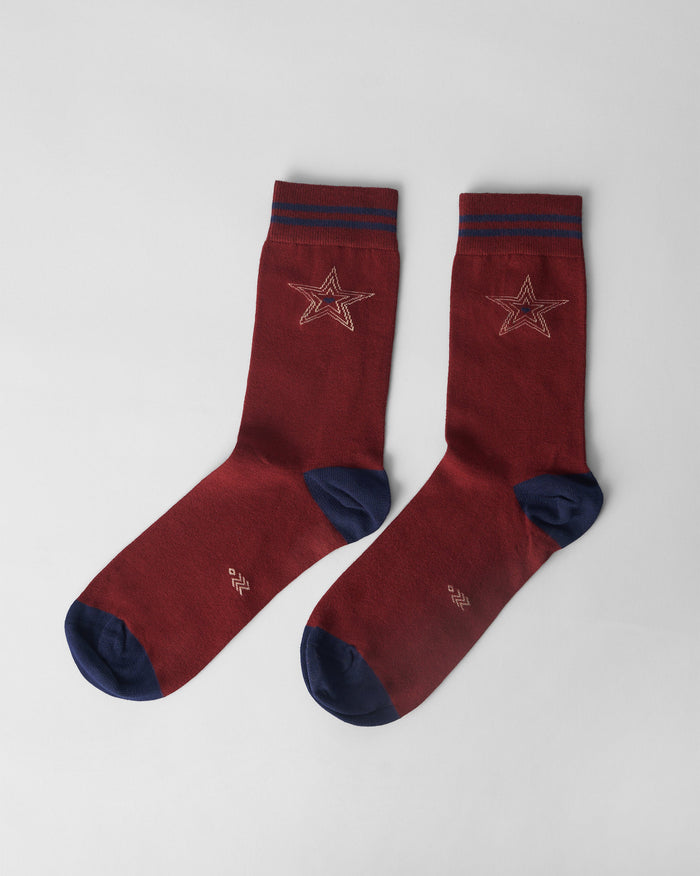 Starry Socks - Maroon & Navy