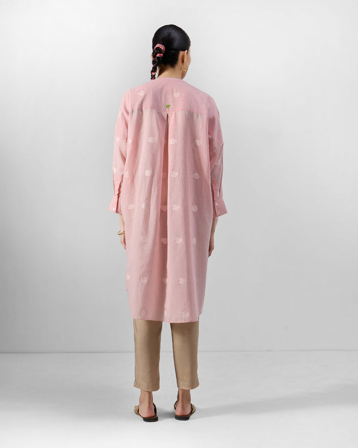 Lazy Sunday Tunic - Jamdani Cotton Regular Fit