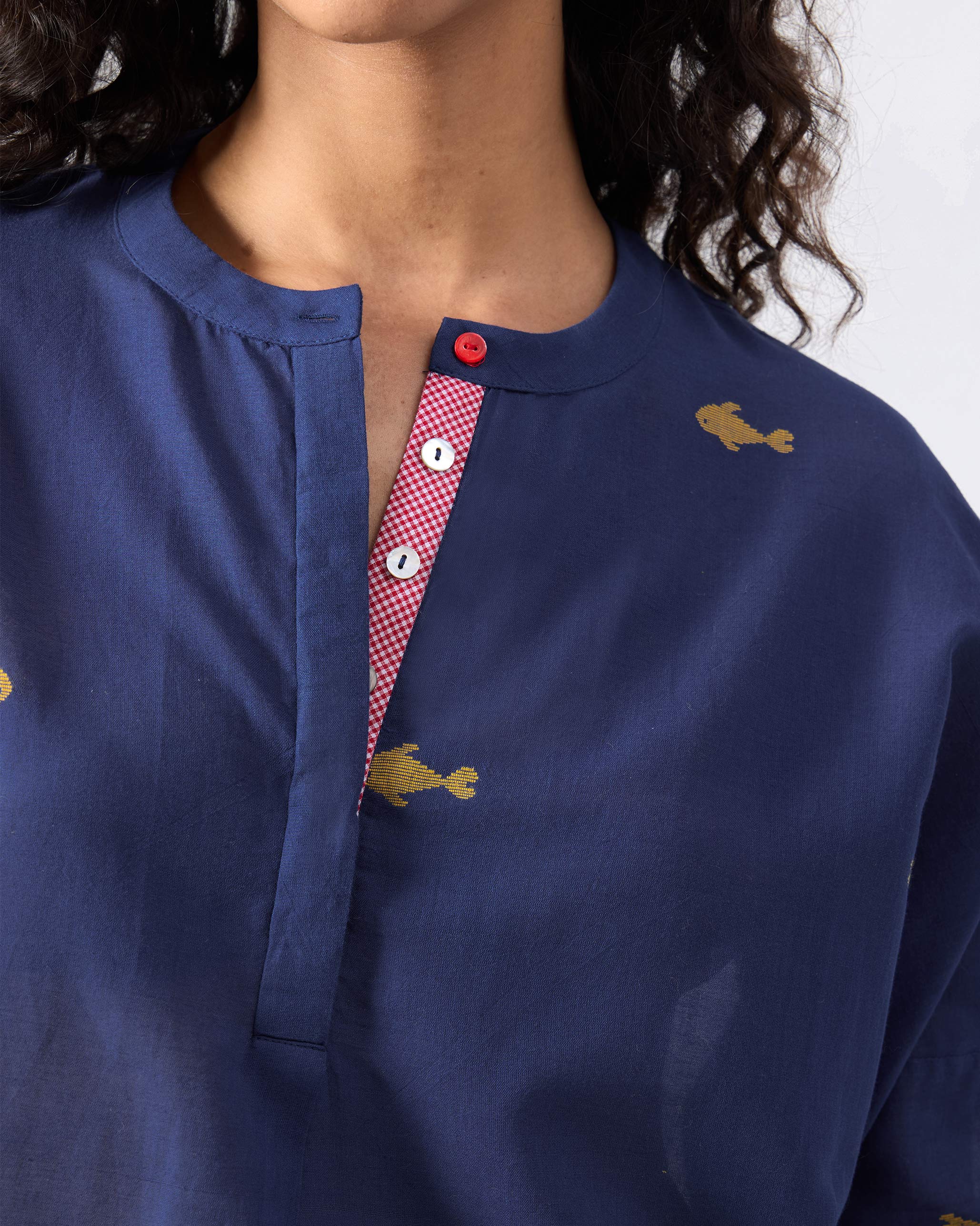 Lazy Sunday Tunic - Navy & Blue