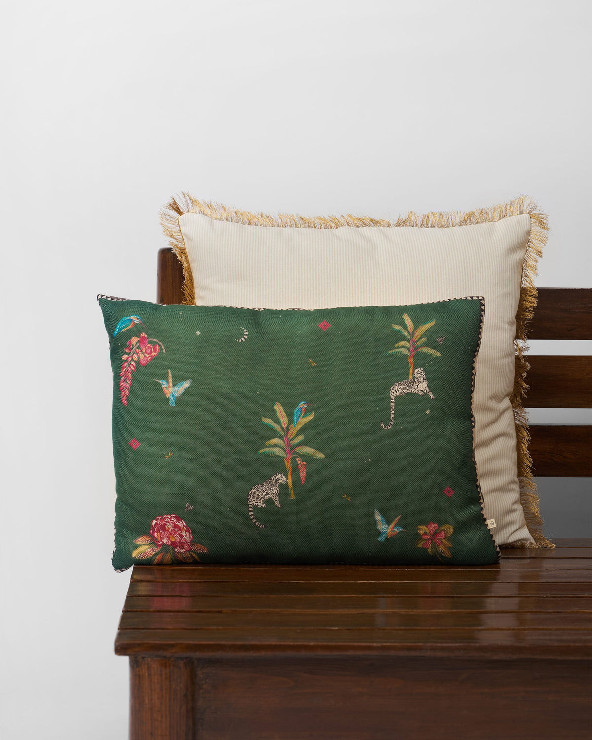 Kingfisher Bloom Cushion Cover