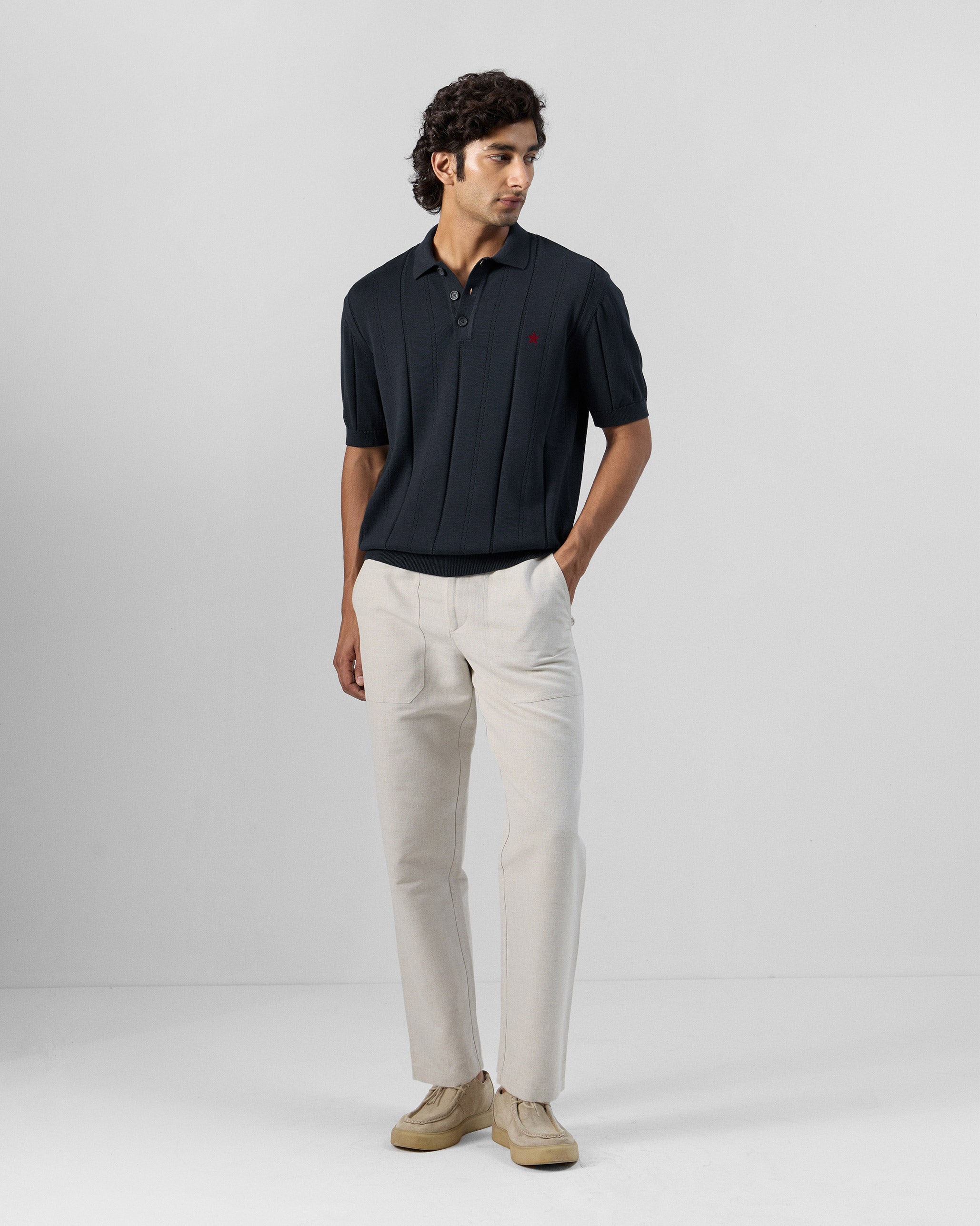 Midnight Polo T-Shirt - Cotton Knit Regular Fit