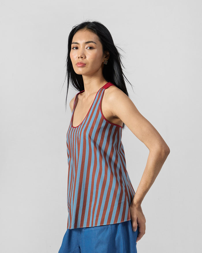 Ukiyo Racerback Top - 100% Cotton Regular Fit