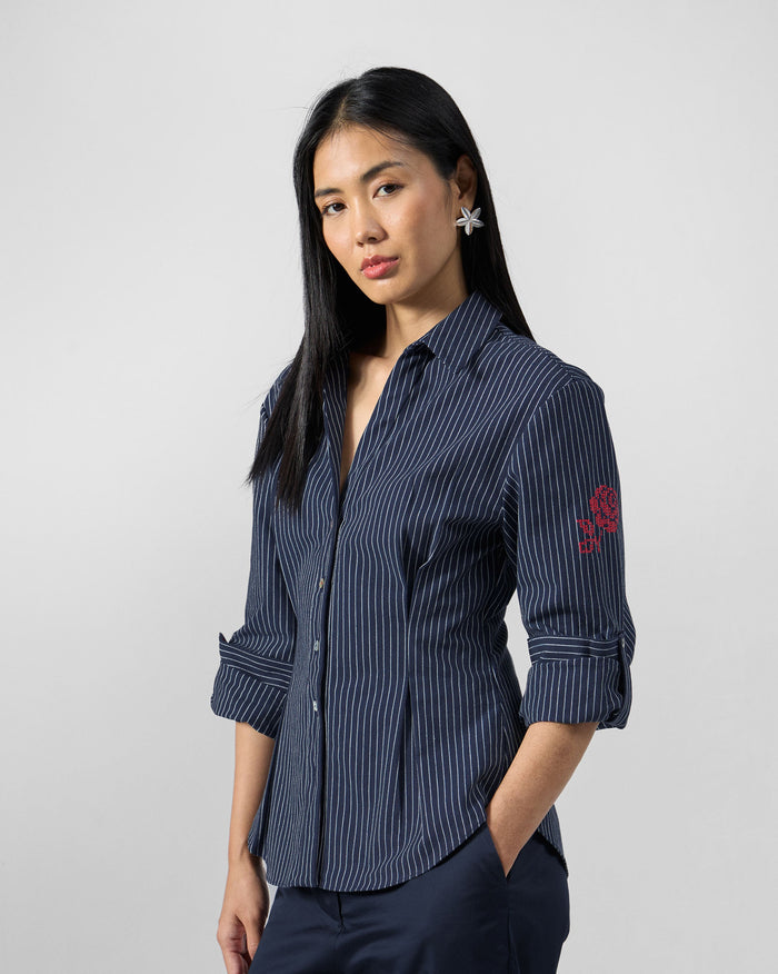 Kalo Shirt- 100% Cotton Denim Fitted