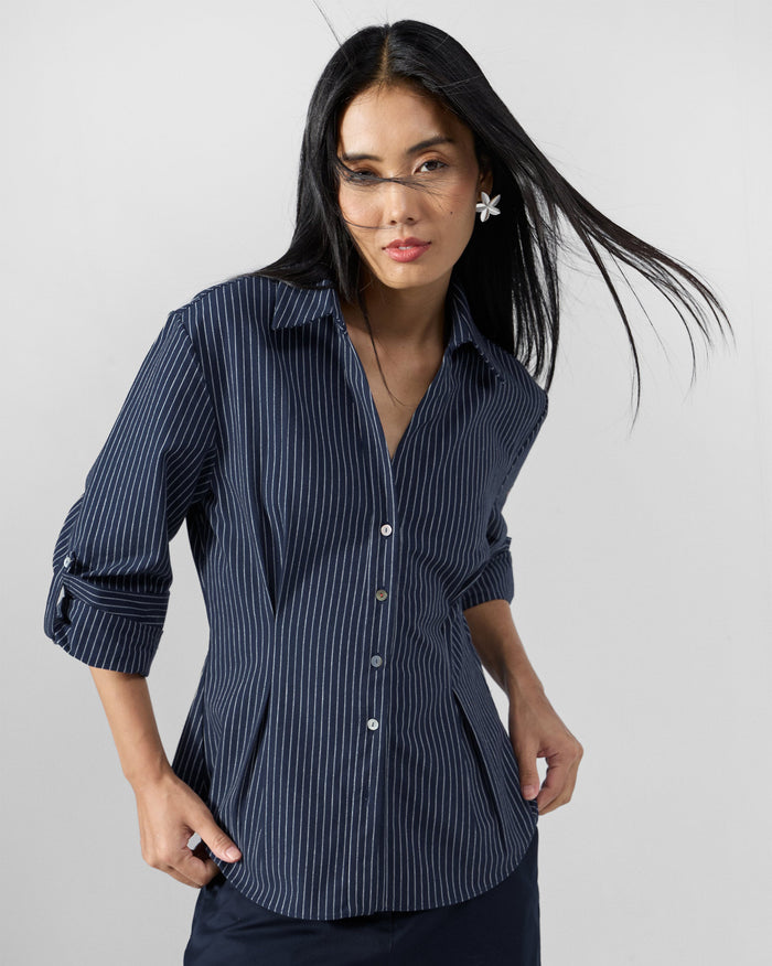 Kalo Shirt- 100% Cotton Denim Fitted