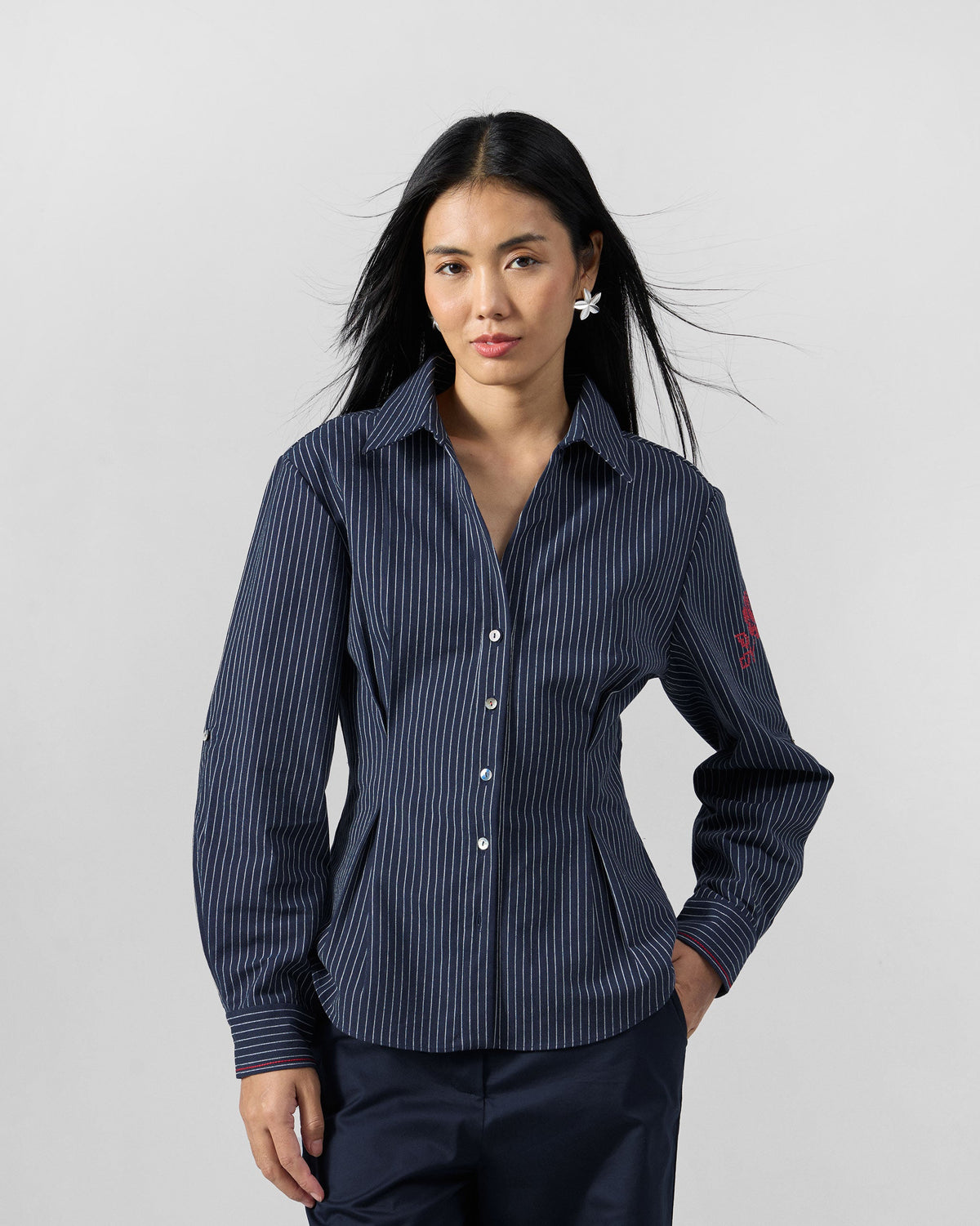 Kalo Shirt- 100% Cotton Denim Fitted